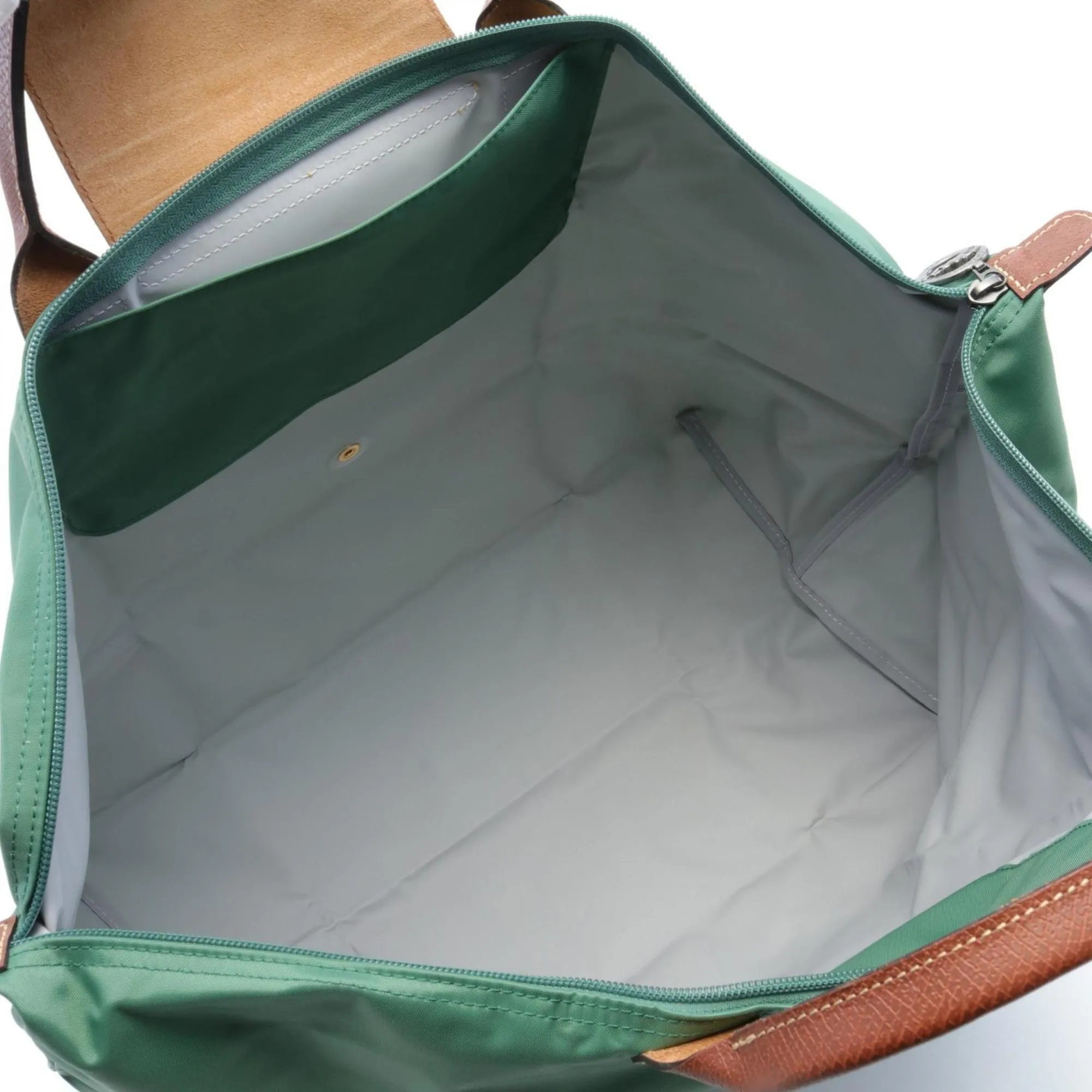 Longchamp   Nylon Leather Tote Bag