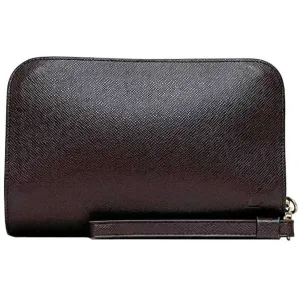 Louis Vuitton Acajou Taiga Leather Clutch Bag (Pre-Owned)