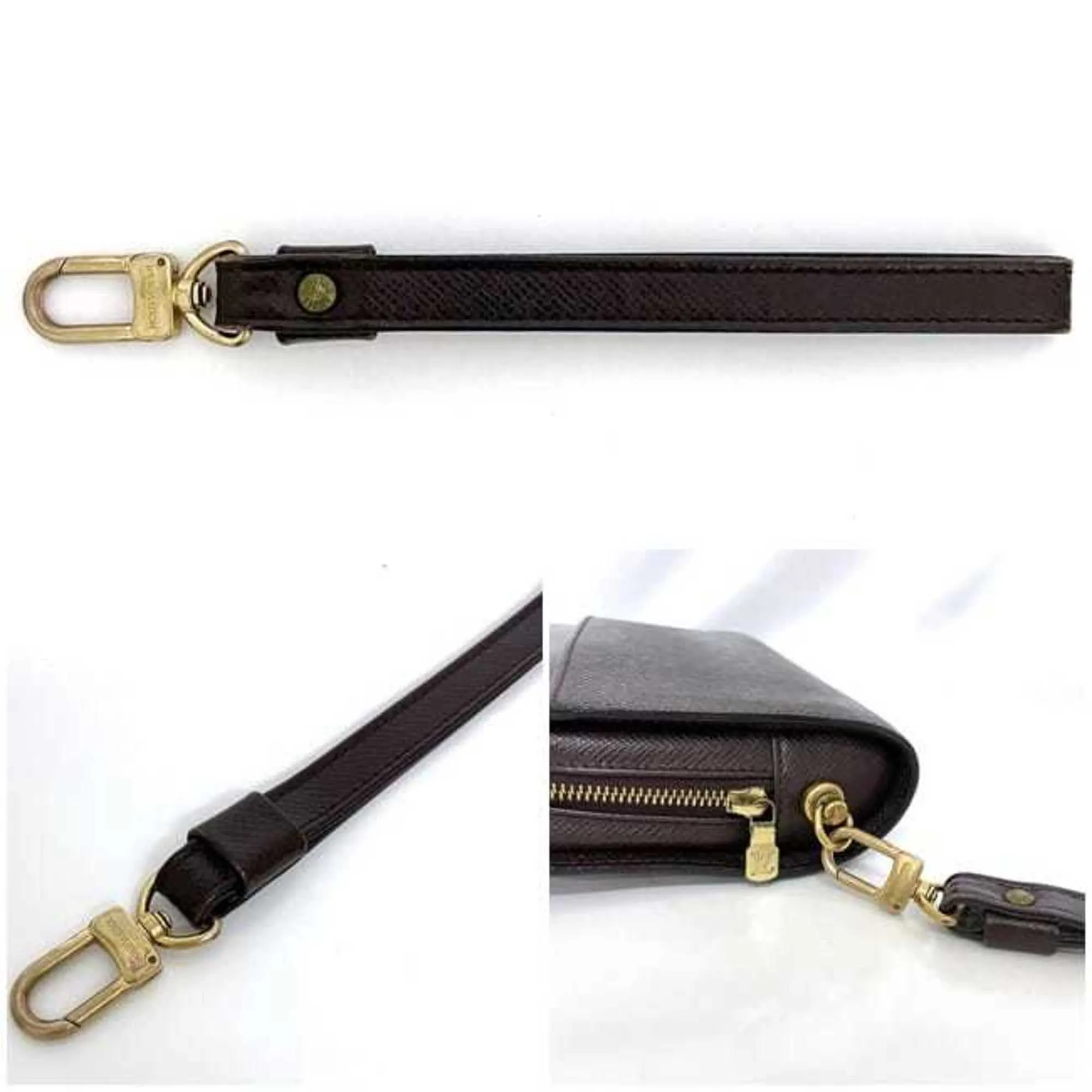 Louis Vuitton Acajou Taiga Leather Clutch Bag (Pre-Owned)