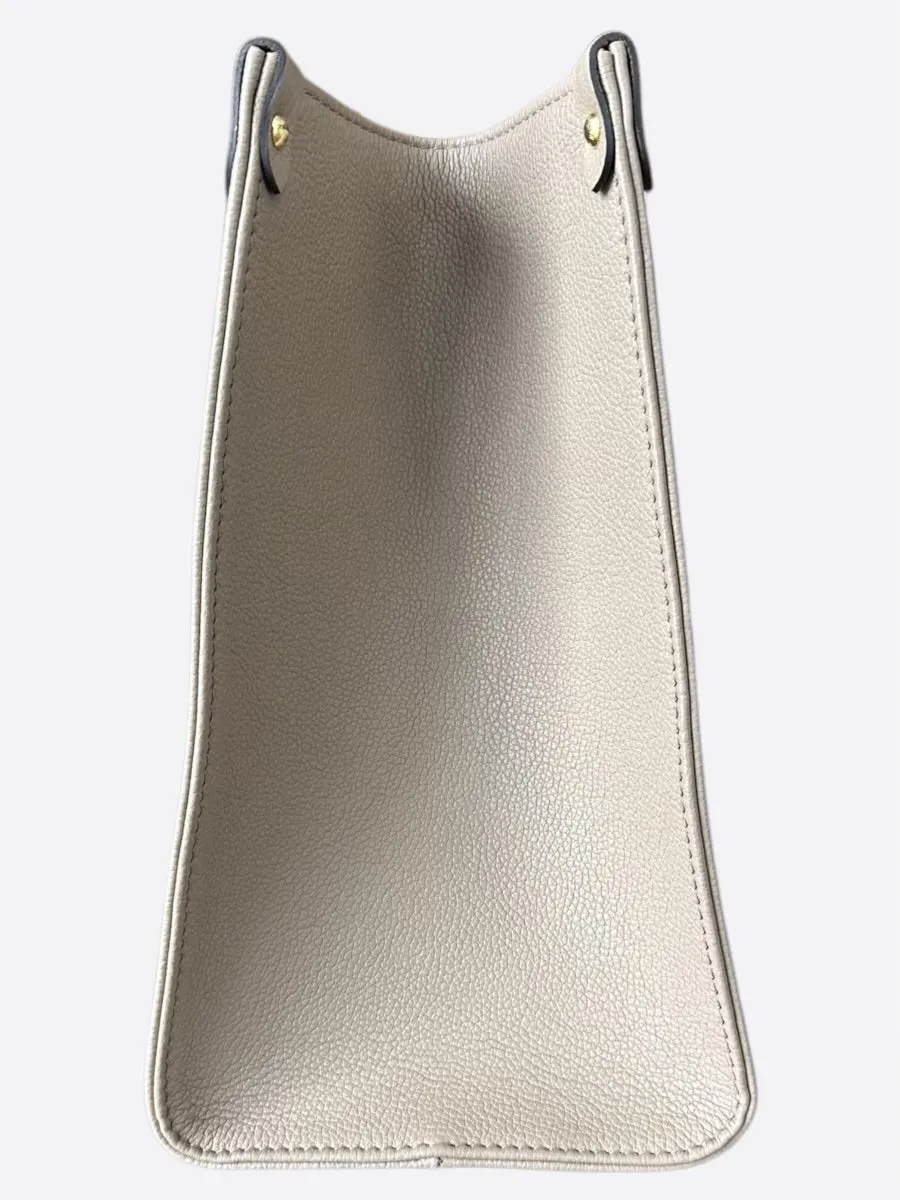 Louis Vuitton Beige & Cream Empreinte Monogram OnTheGo MM