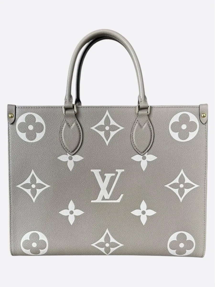 Louis Vuitton Beige & Cream Empreinte Monogram OnTheGo MM