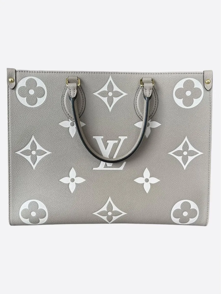 Louis Vuitton Beige & Cream Empreinte Monogram OnTheGo MM