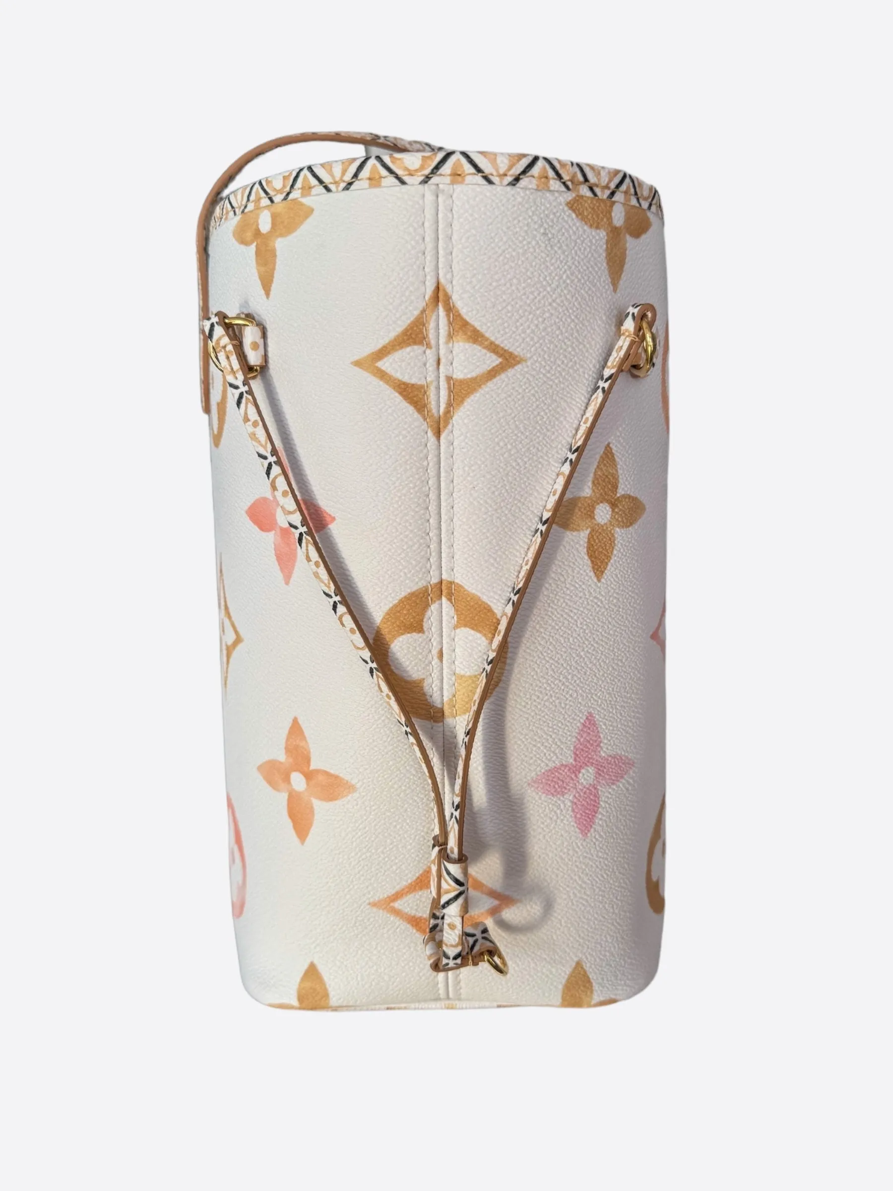 Louis Vuitton Beige Crafty Monogram Neverfull MM