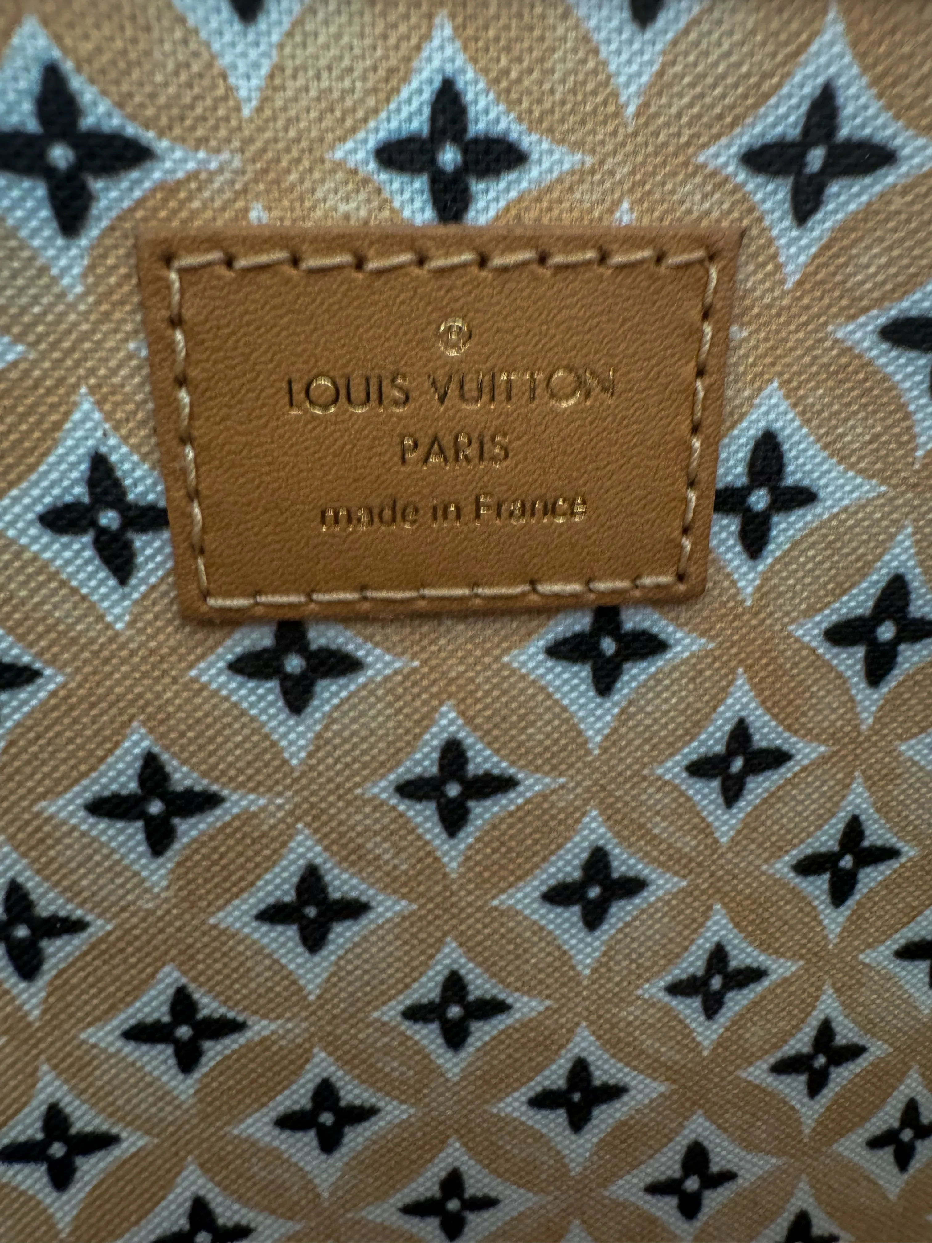 Louis Vuitton Beige Crafty Monogram Neverfull MM