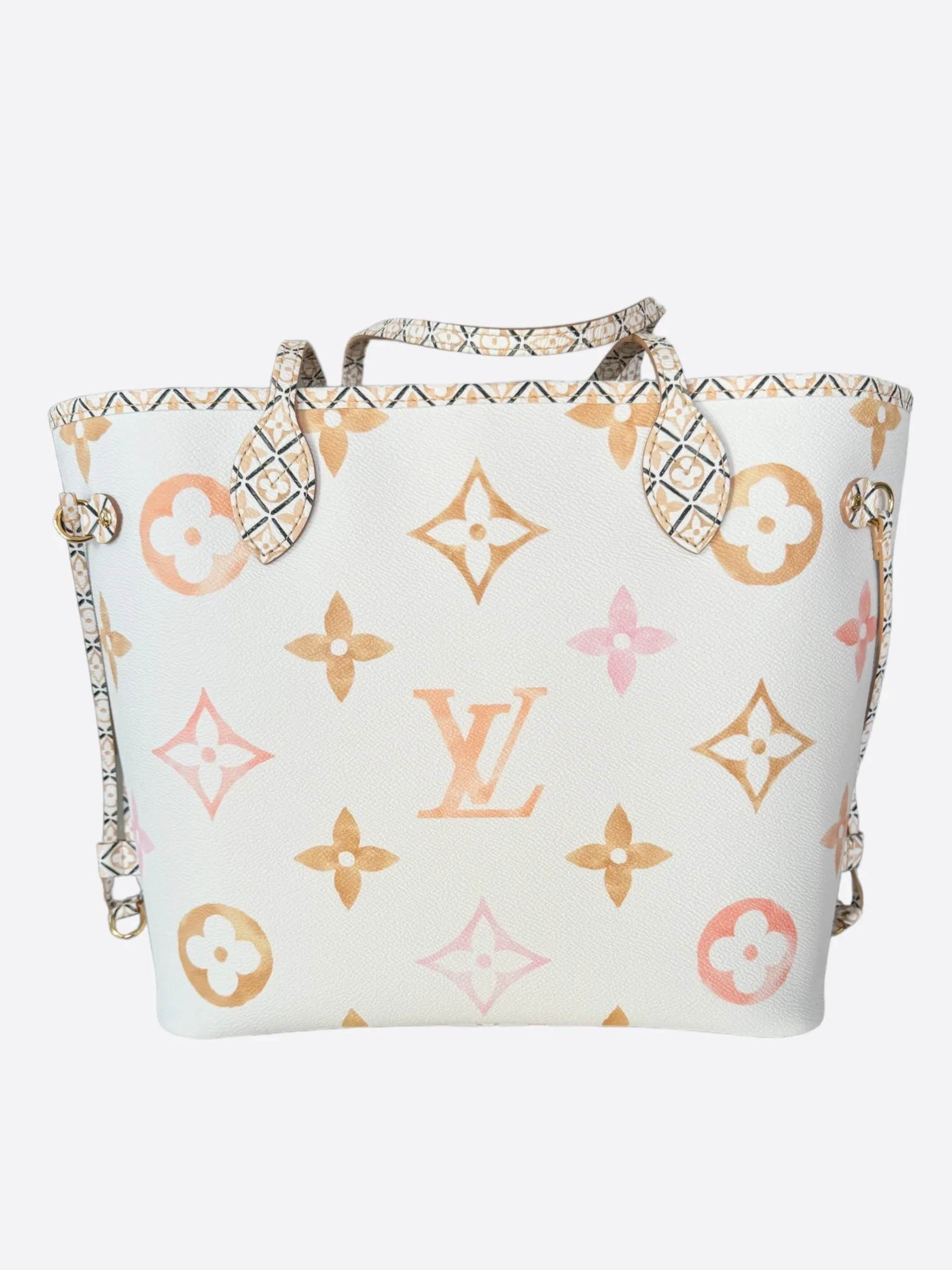 Louis Vuitton Beige Crafty Monogram Neverfull MM