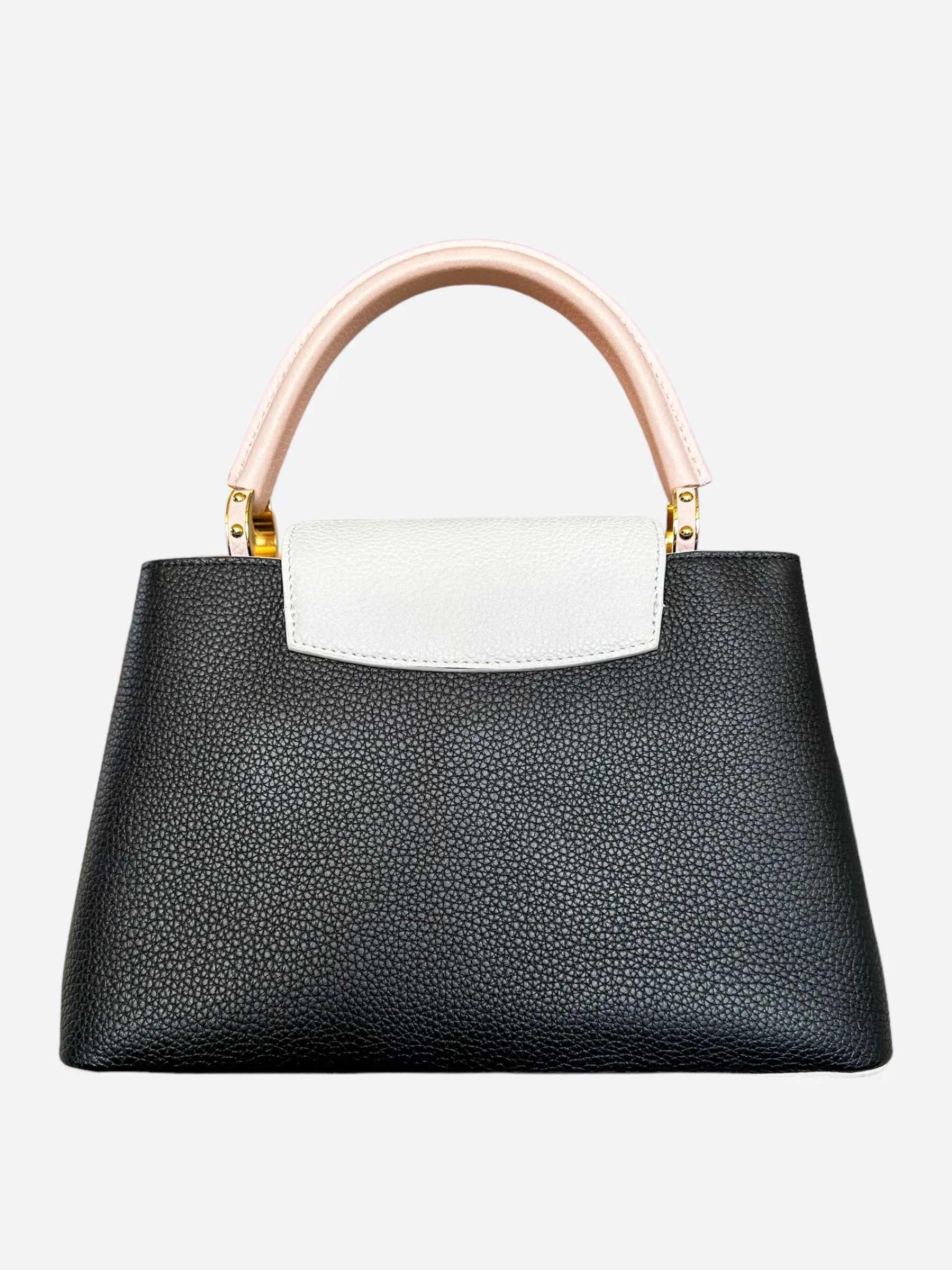 Louis Vuitton Black & White Capucines PM