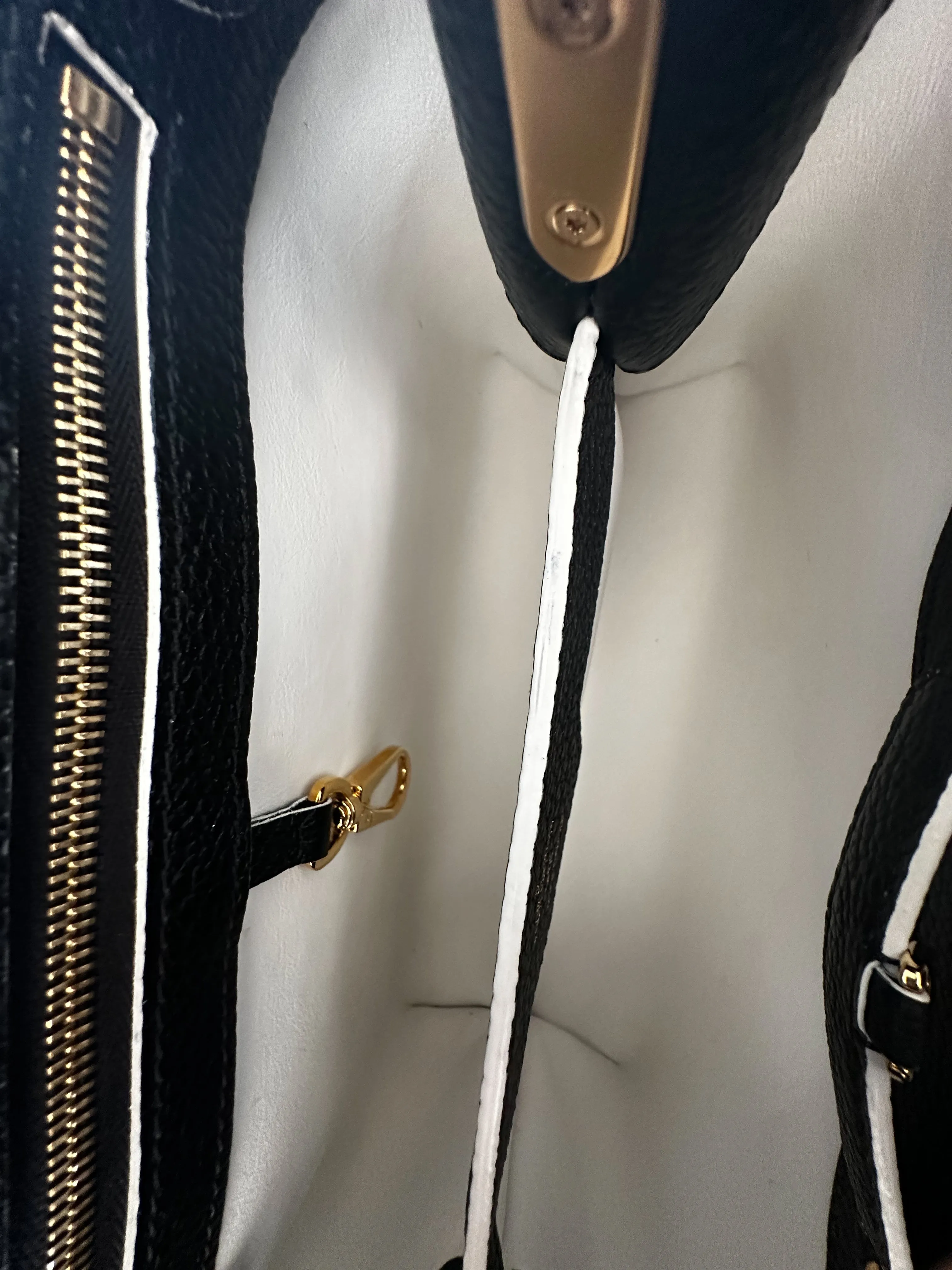 Louis Vuitton Black & White Capucines PM