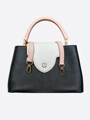 Louis Vuitton Black & White Capucines PM