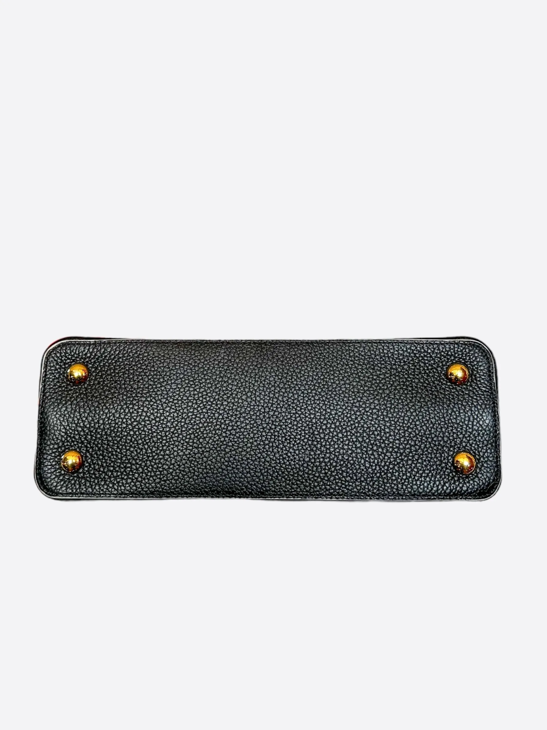 Louis Vuitton Black & White Capucines PM