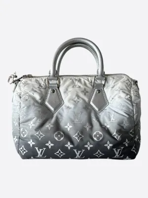 Louis Vuitton Black & White Gradient Monogram Ski Speedy 25