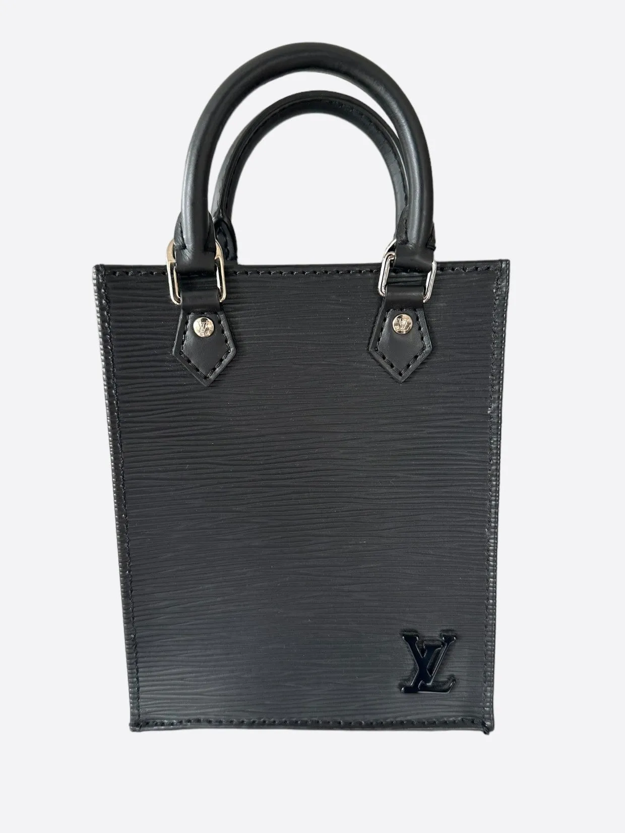 Louis Vuitton Black EPI Mini Sac Plat