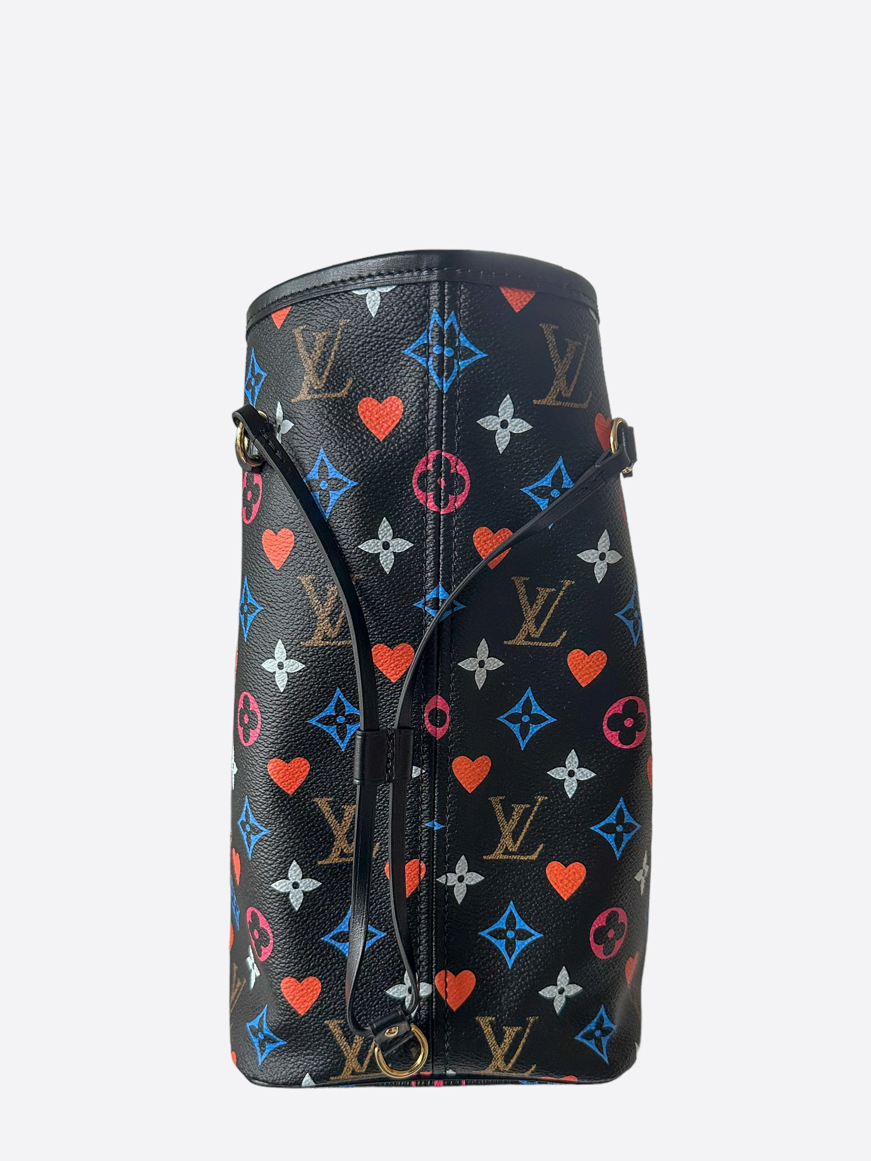 Louis Vuitton Black Game On Monogram Neverfull MM