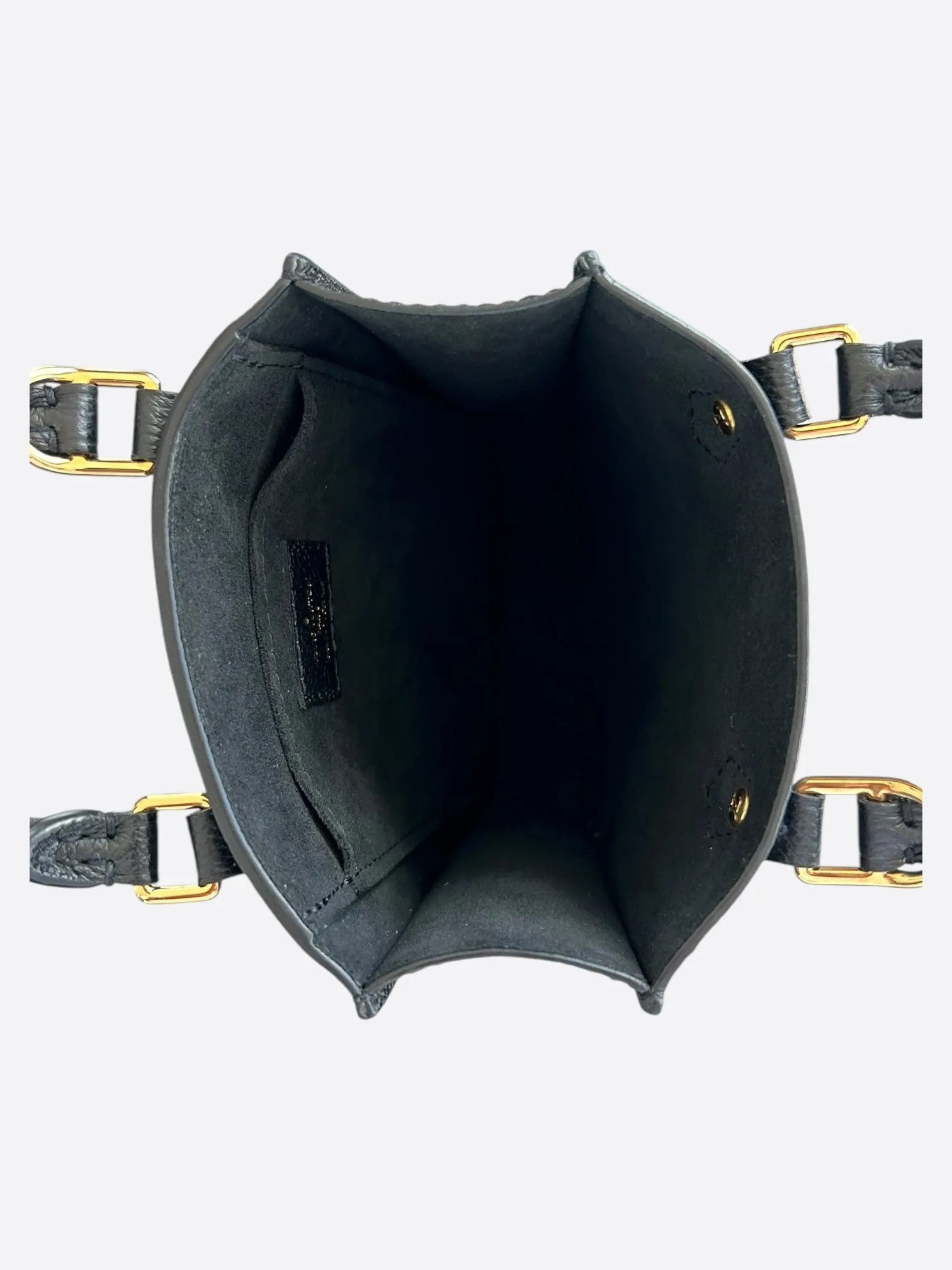 Louis Vuitton Black Monogram Empreinte Petit Sac Plat
