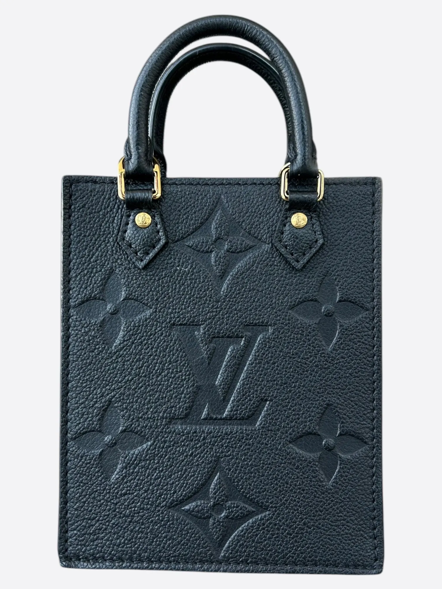 Louis Vuitton Black Monogram Empreinte Petit Sac Plat