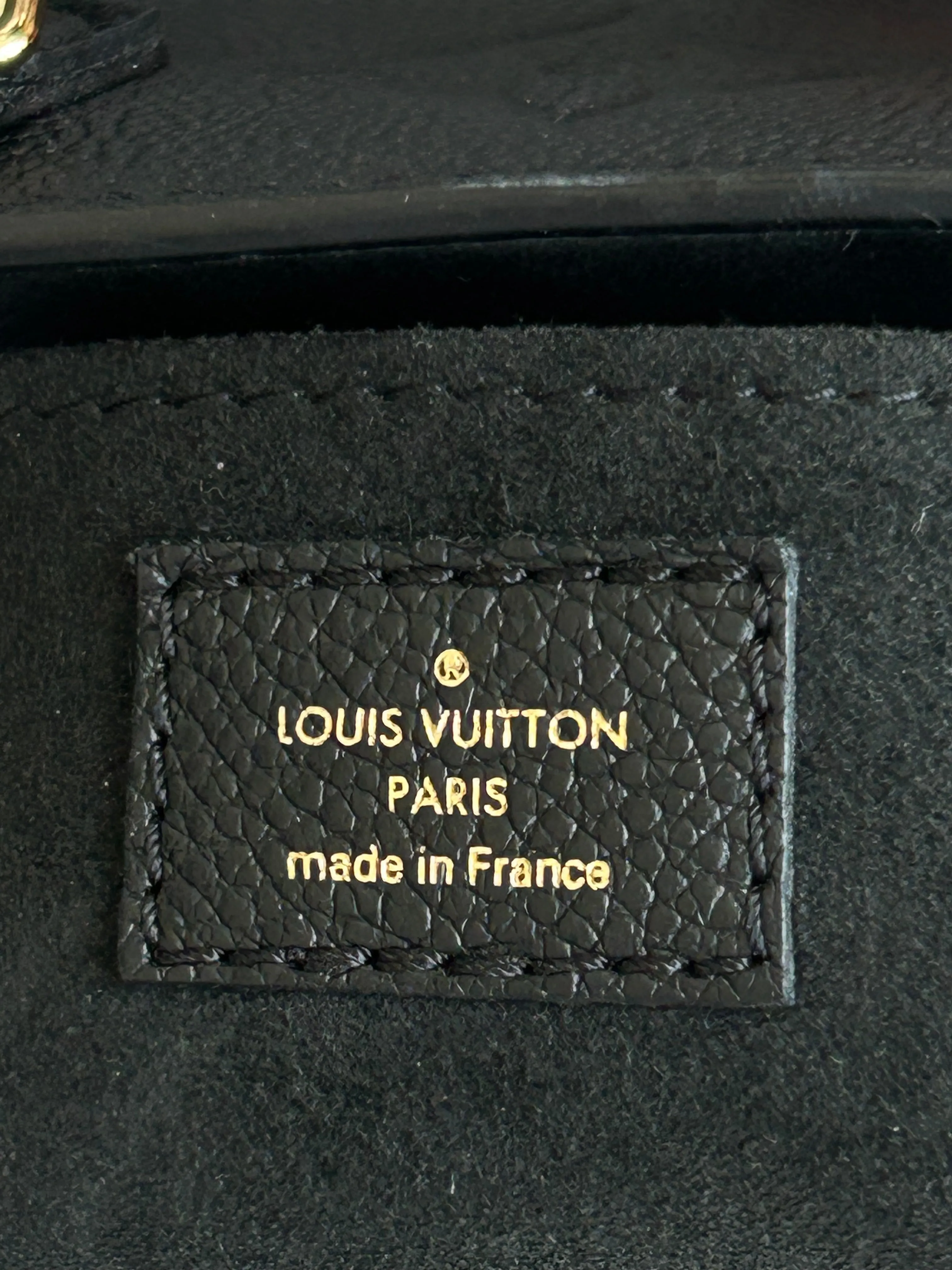 Louis Vuitton Black Monogram Empreinte Petit Sac Plat