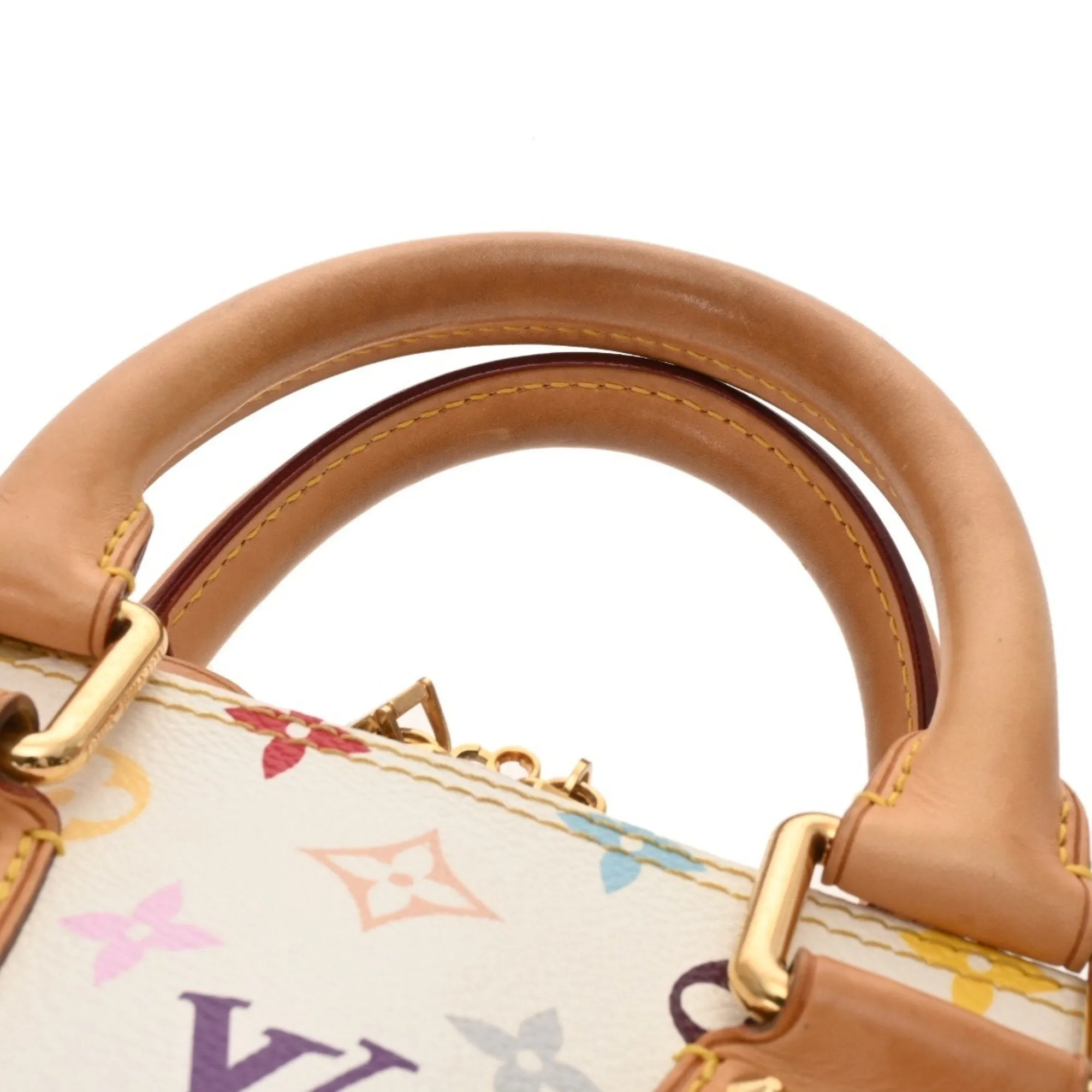 Louis Vuitton Blanc Canvas Handbag (Pre-Owned)