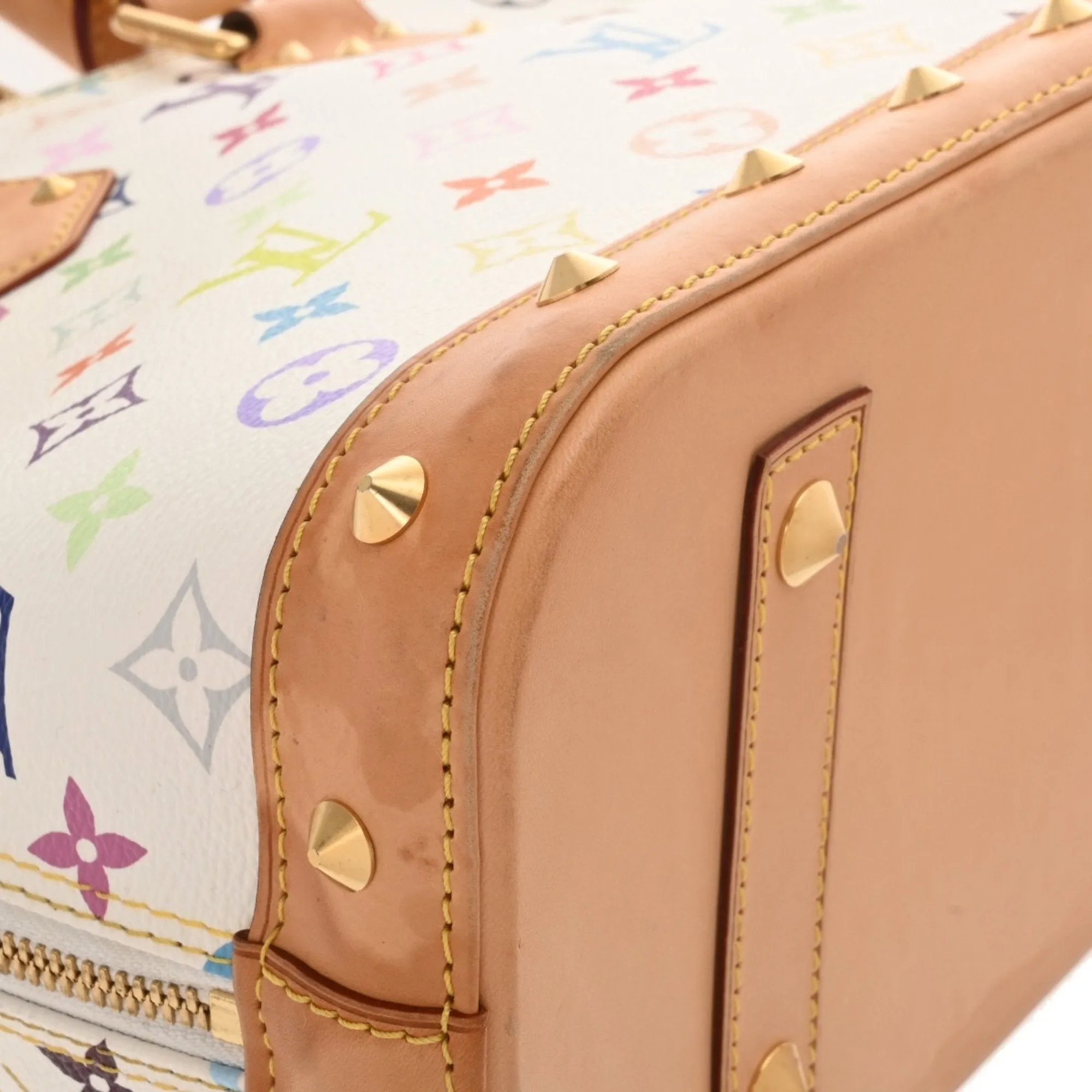 Louis Vuitton Blanc Canvas Handbag (Pre-Owned)