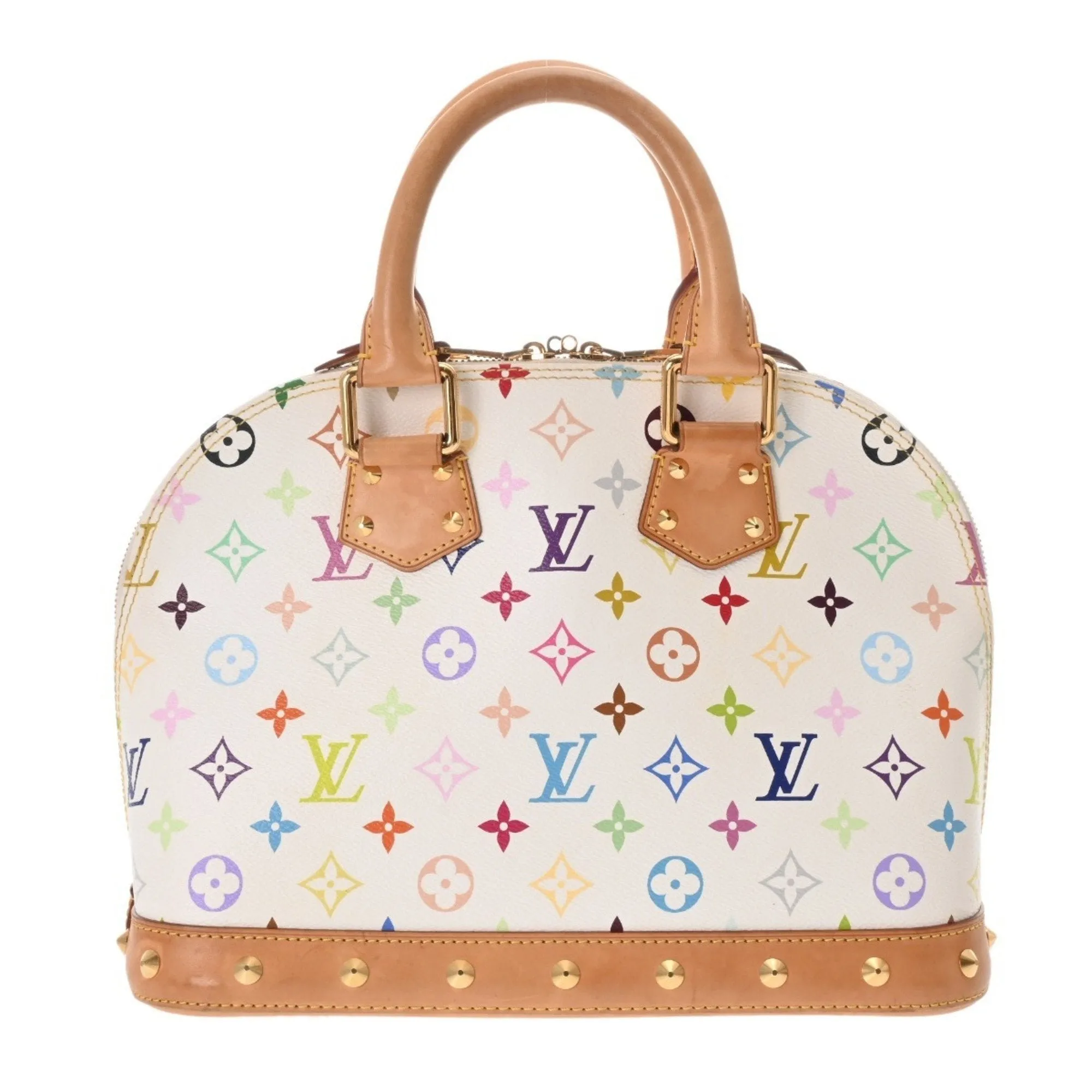 Louis Vuitton Blanc Canvas Handbag (Pre-Owned)