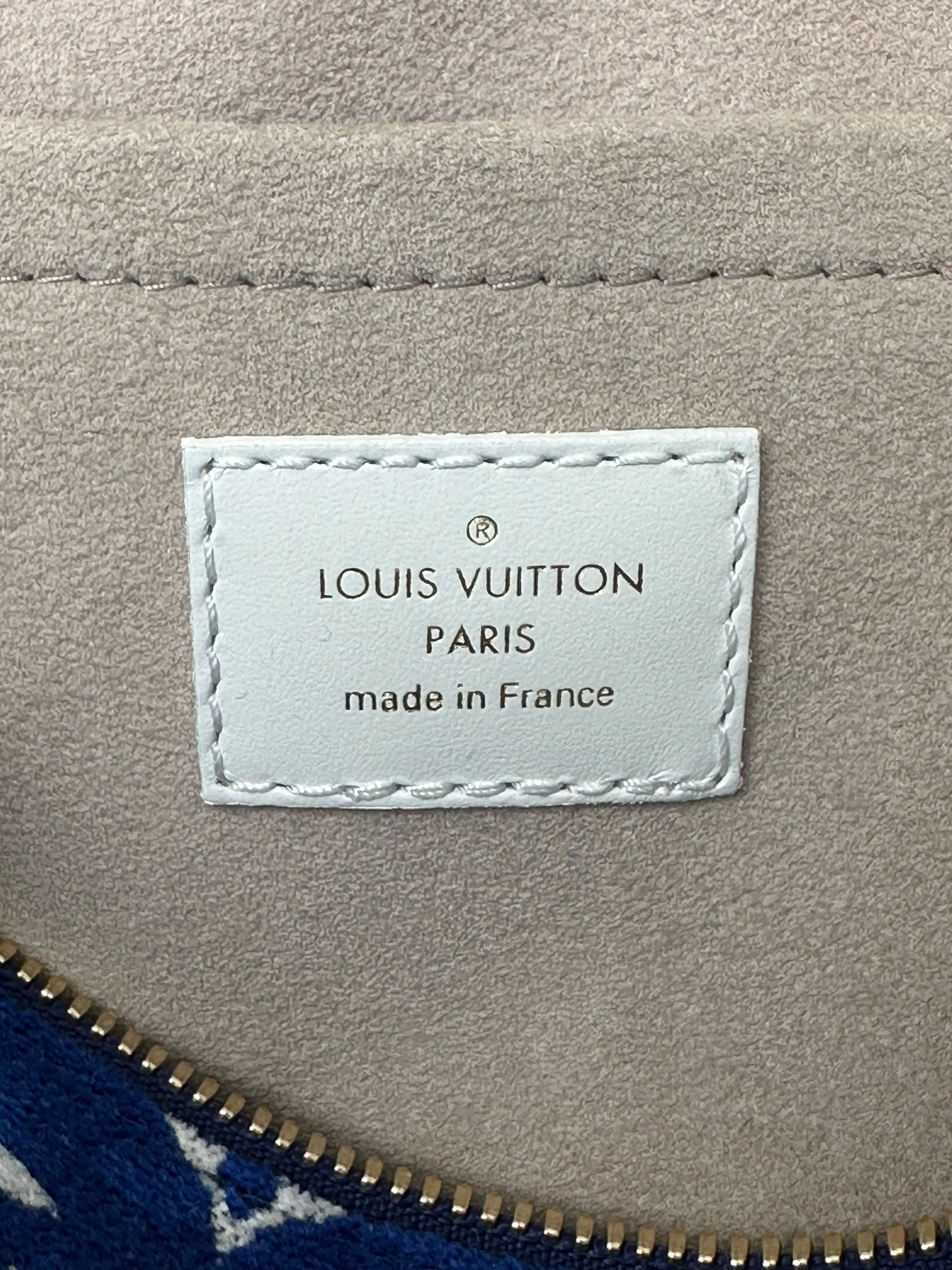 Louis Vuitton Blue & White Tennis Monogram Speedy 20