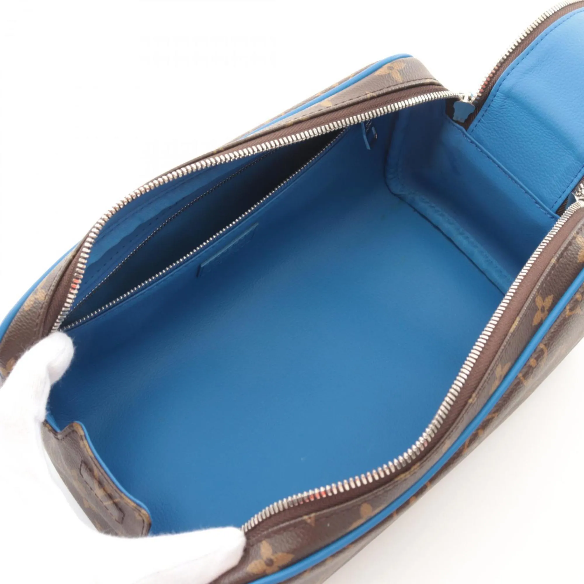 Louis Vuitton blue Coated Canvas Pvc Monogram Leather Clutch Bag (Pre-Owned)