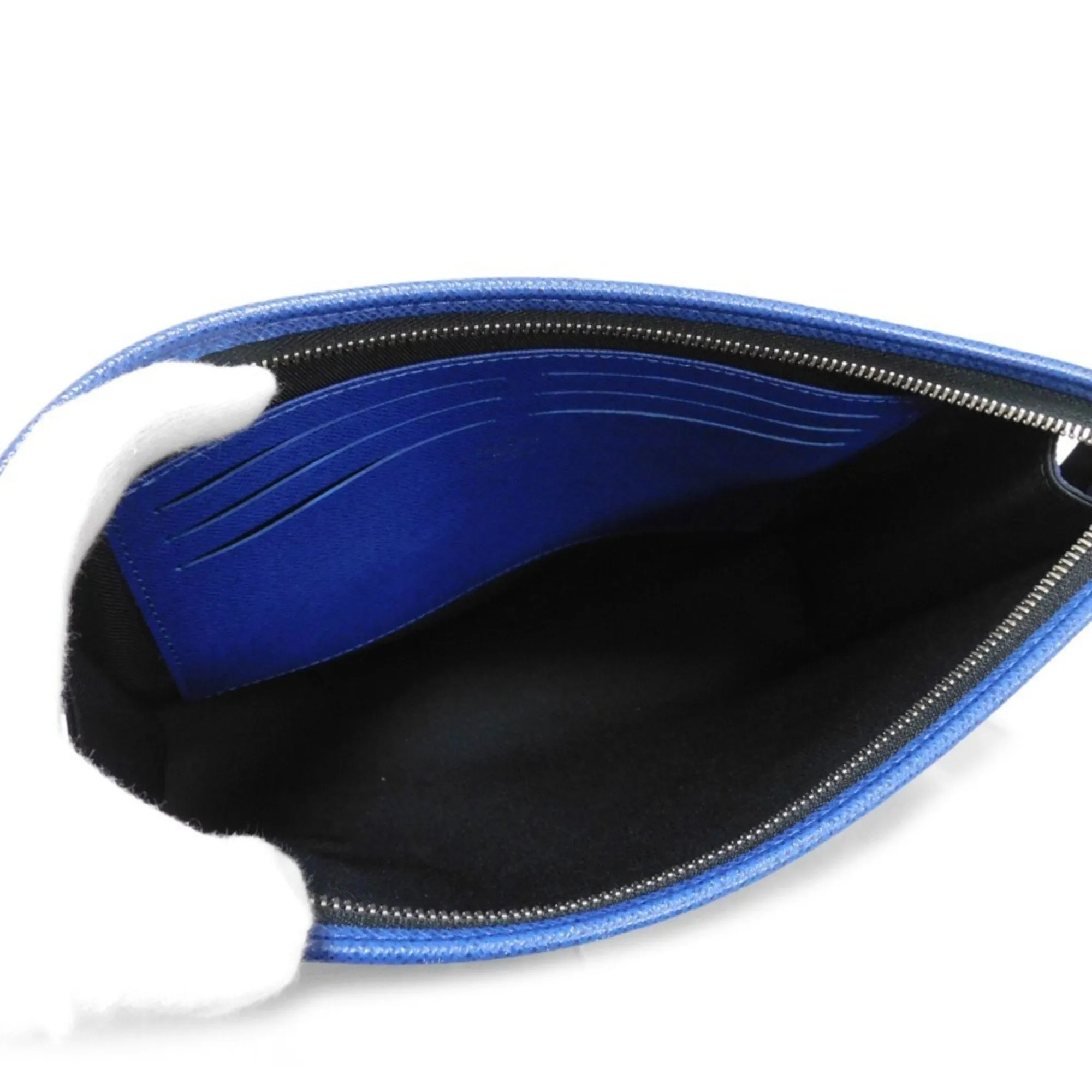 Louis Vuitton blue Cobalt Taiga Leather Clutch Bag Pochette (Pre-Owned)