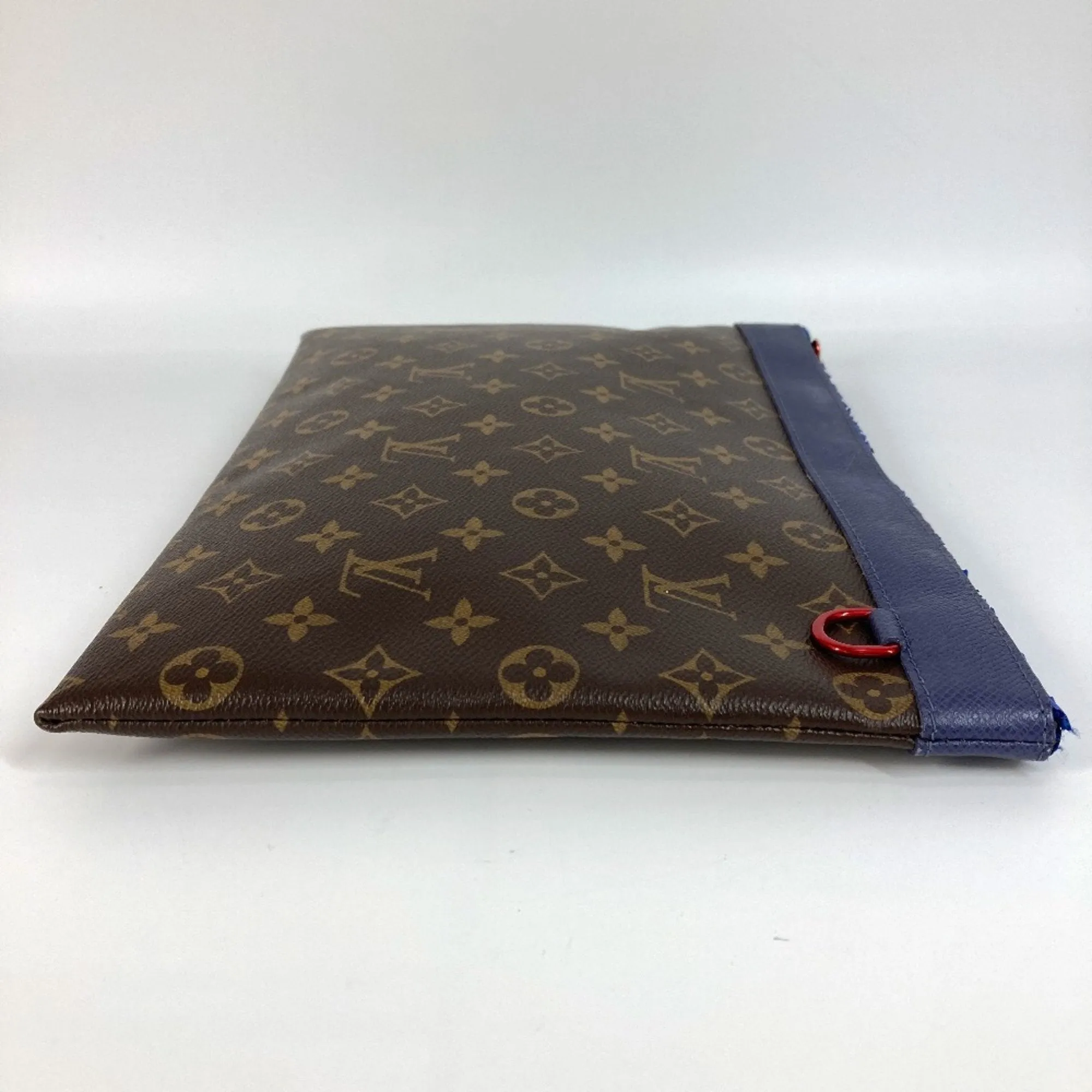 Louis Vuitton blue  Color Monogram Canvas Clutch Bag Pochette Pouch (Pre-Owned)