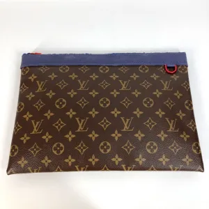 Louis Vuitton blue  Color Monogram Canvas Clutch Bag Pochette Pouch (Pre-Owned)