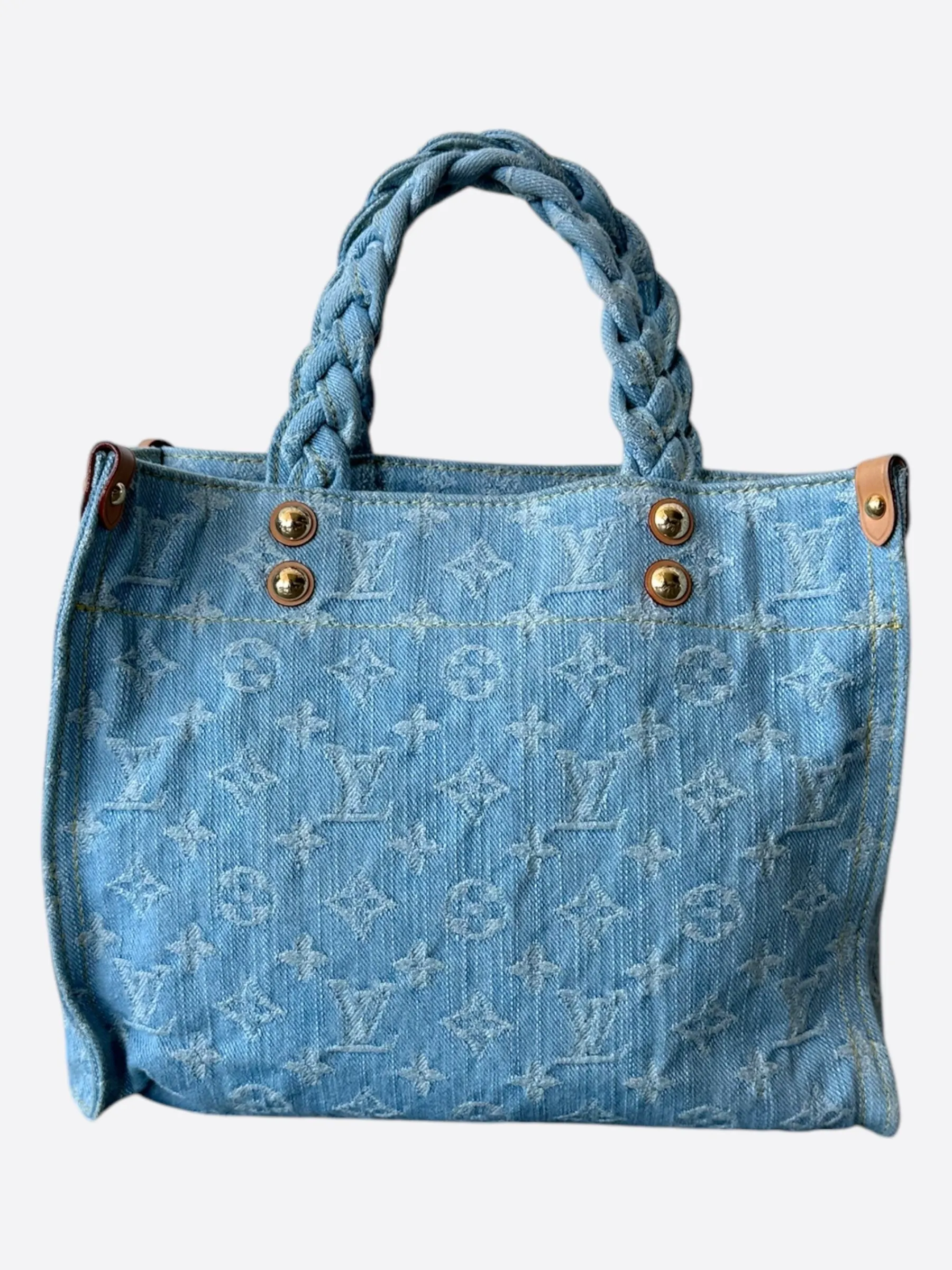Louis Vuitton Blue Denim Monogram Braided OnTheGo PM