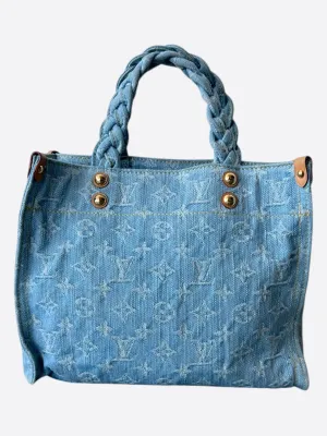 Louis Vuitton Blue Denim Monogram Braided OnTheGo PM