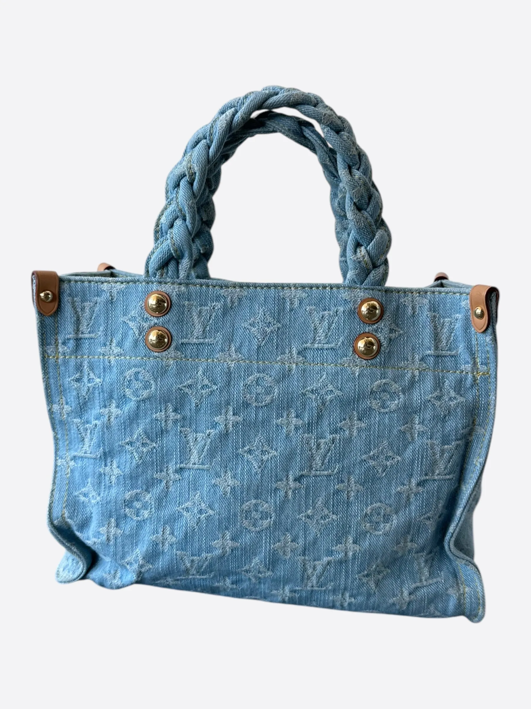 Louis Vuitton Blue Denim Monogram Braided OnTheGo PM
