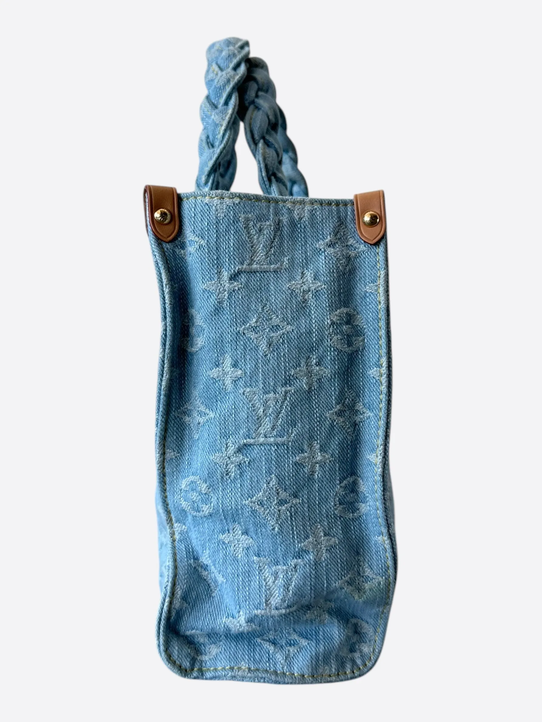 Louis Vuitton Blue Denim Monogram Braided OnTheGo PM