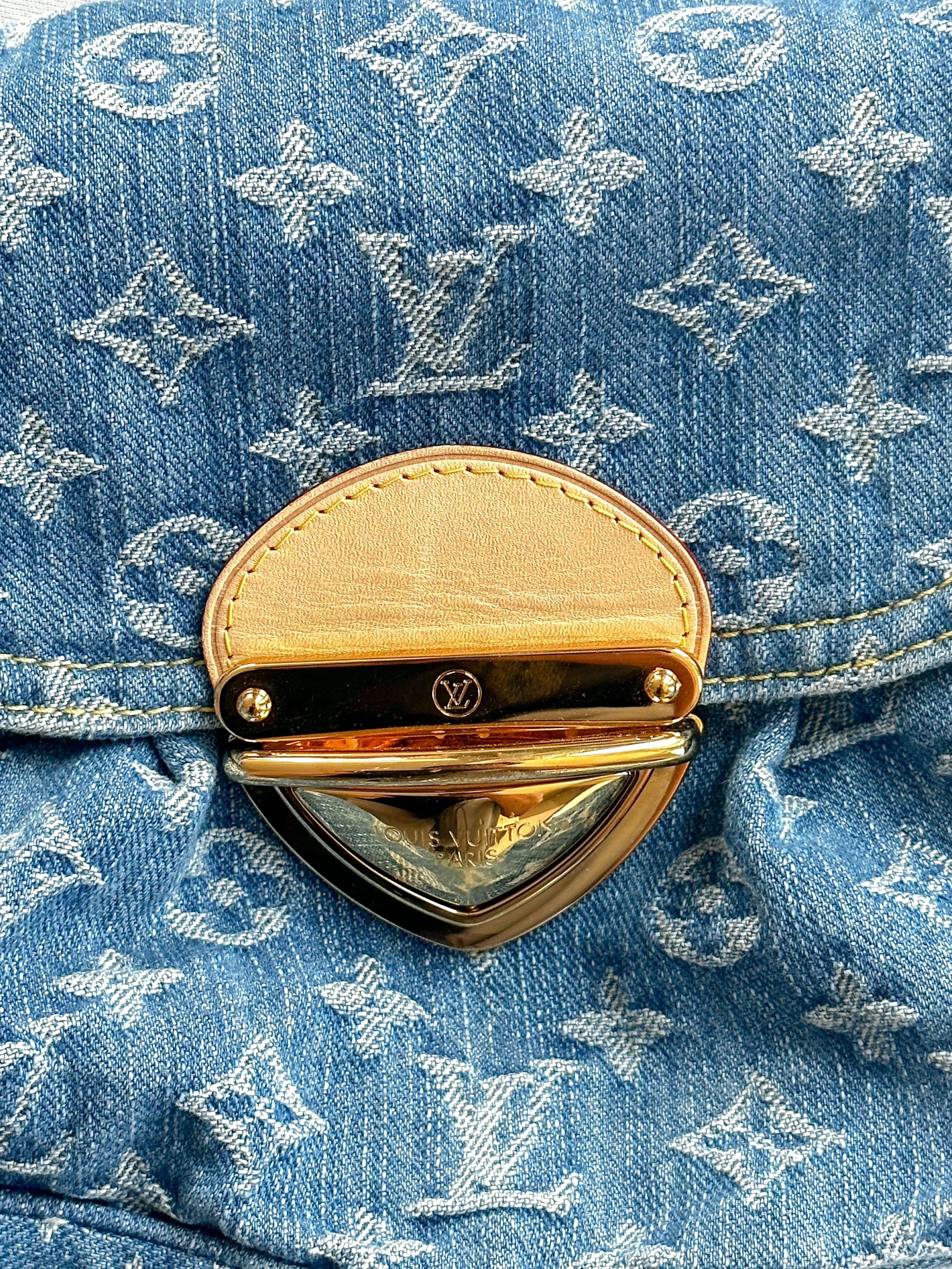 Louis Vuitton Blue Denim Monogram Sunset Bag