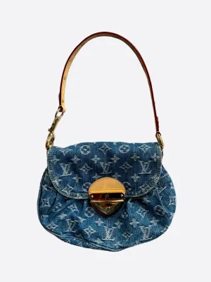 Louis Vuitton Blue Denim Monogram Sunset Bag