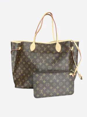 Louis Vuitton Brown Monogram Neverfull GM