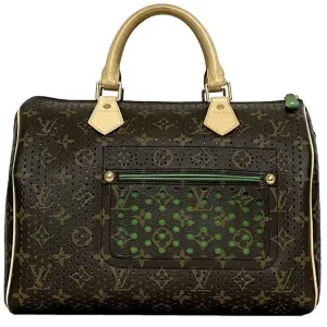 Louis Vuitton  Canvas Leather Boston Bag Handbag (Pre-Owned)