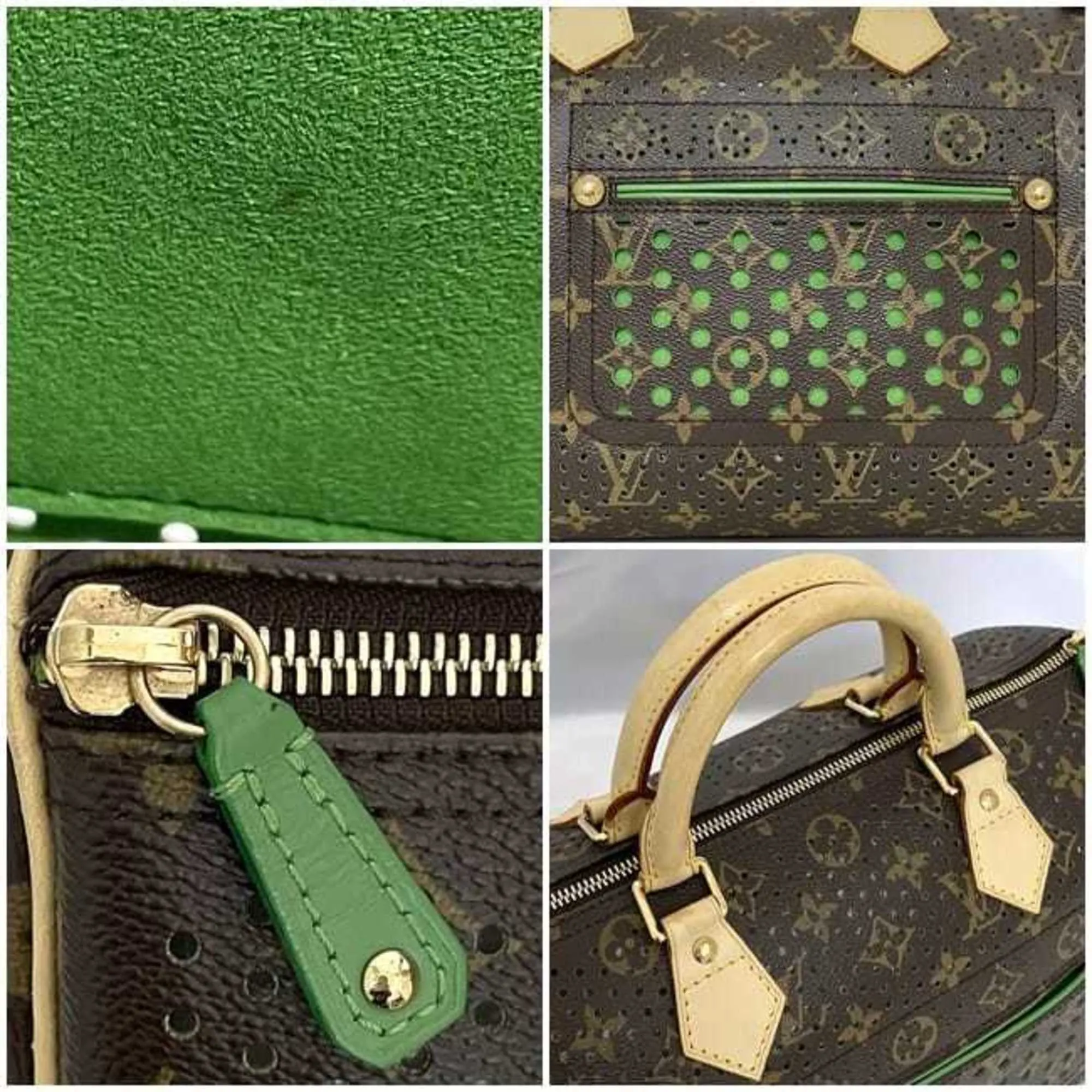 Louis Vuitton  Canvas Leather Boston Bag Handbag (Pre-Owned)
