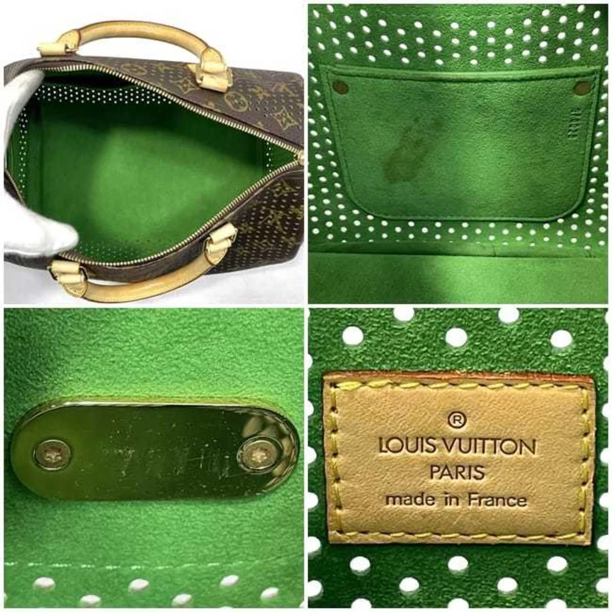 Louis Vuitton  Canvas Leather Boston Bag Handbag (Pre-Owned)