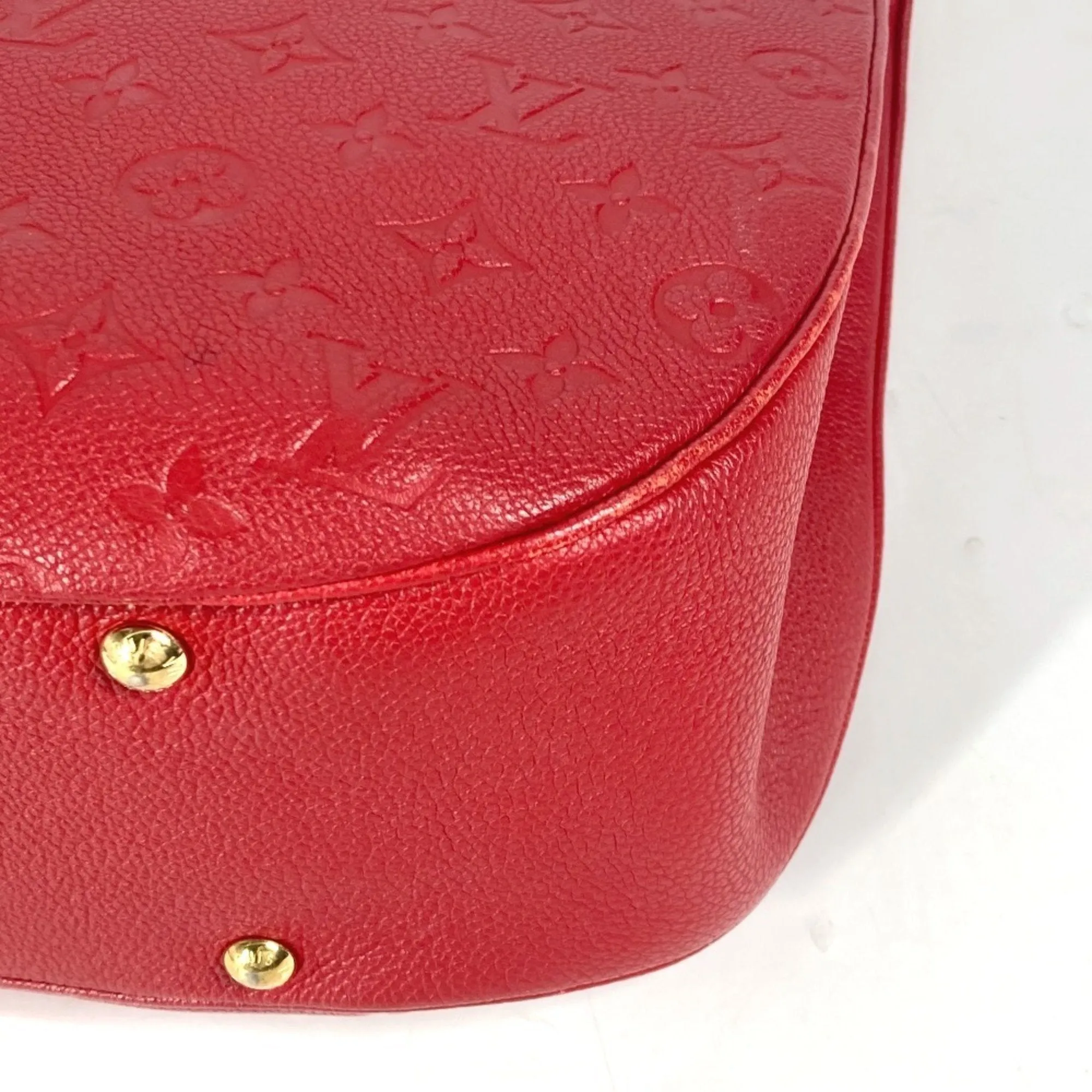 Louis Vuitton Cerise Color Monogram Empreinte Leather Shoulder Bag Tote Bag (Pre-Owned)