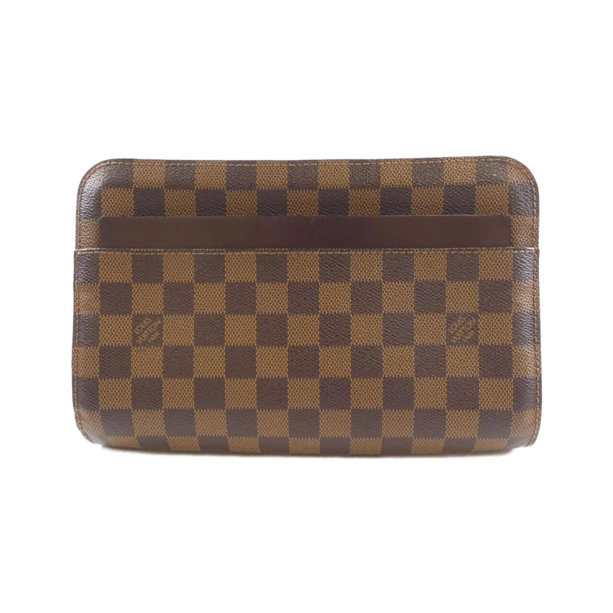 Louis Vuitton Coated Canvas Clutch Bag (Pre-Owned)