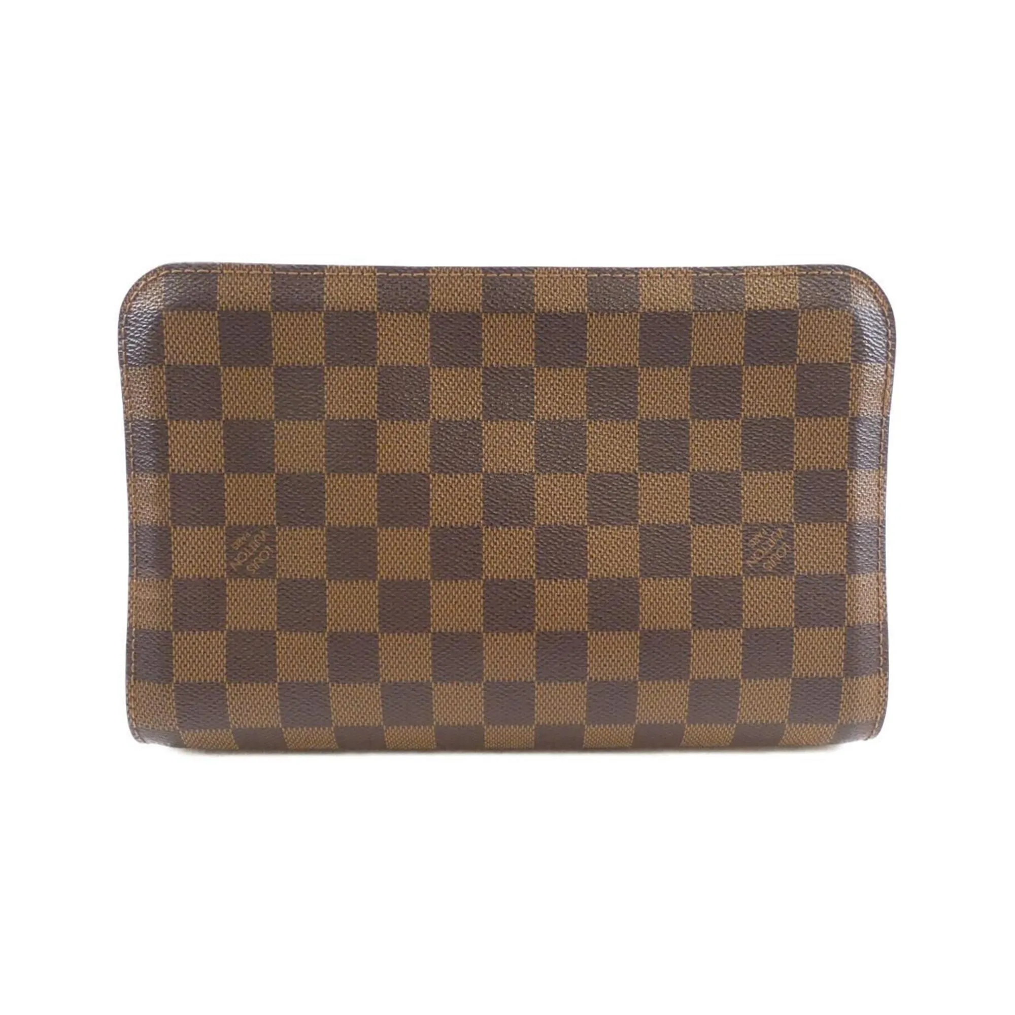 Louis Vuitton Coated Canvas Clutch Bag (Pre-Owned)