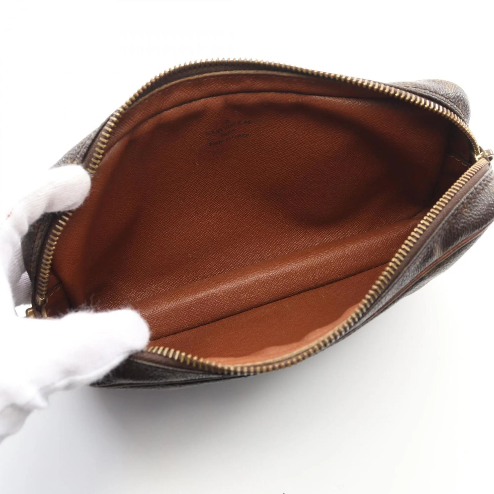 Louis Vuitton Coated Canvas Leather Clutch Bag (Pre-Owned)