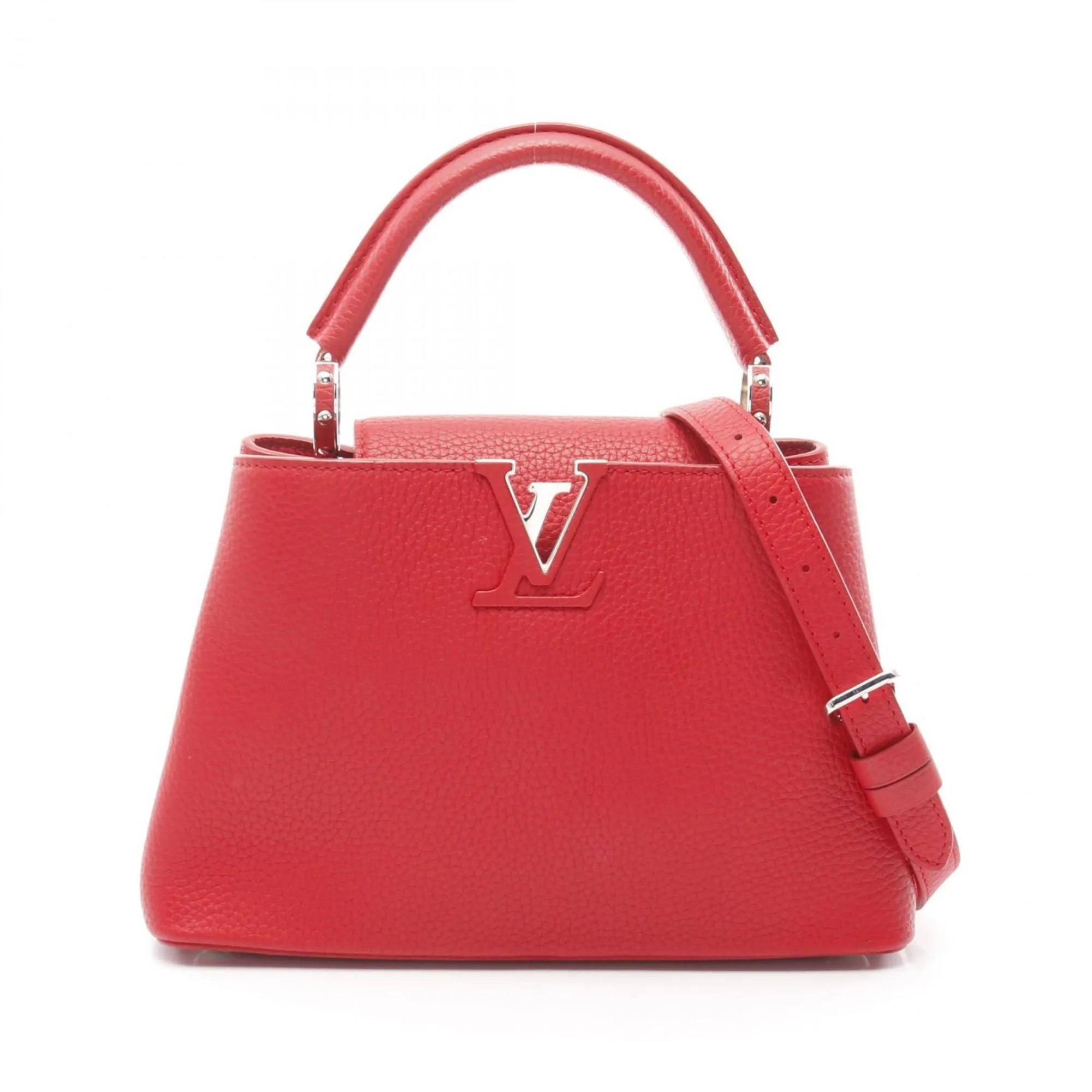 Louis Vuitton Color Ruby Leather Handbag (Pre-Owned)