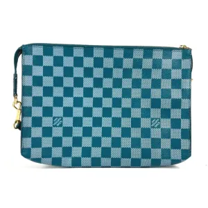 Louis Vuitton Cyan Pvc Leather Clutch Bag Shoulder Bag (Pre-Owned)