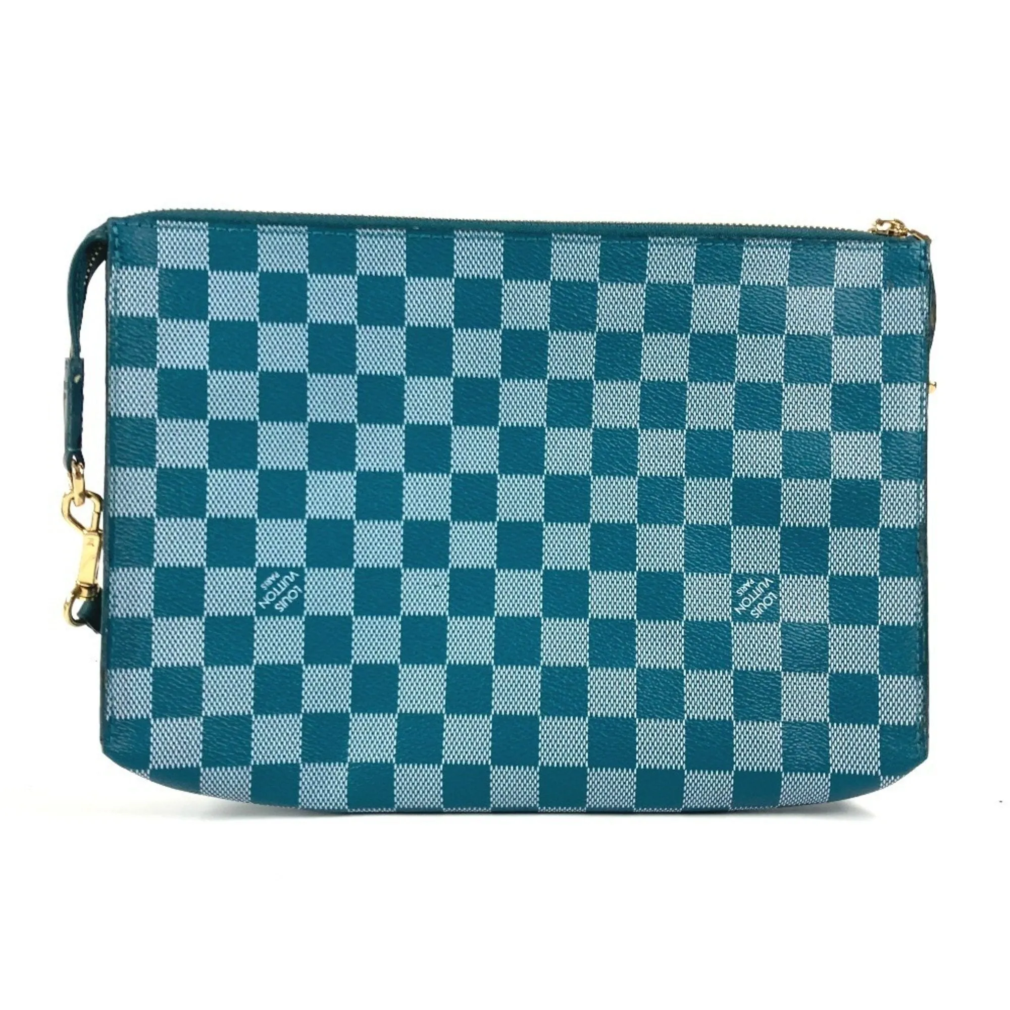 Louis Vuitton Cyan Pvc Leather Clutch Bag Shoulder Bag (Pre-Owned)