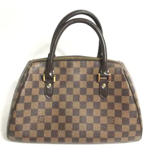 Louis Vuitton Damier Canvas Ebene Damier Canvas Boston Bag Handbag (Pre-Owned)
