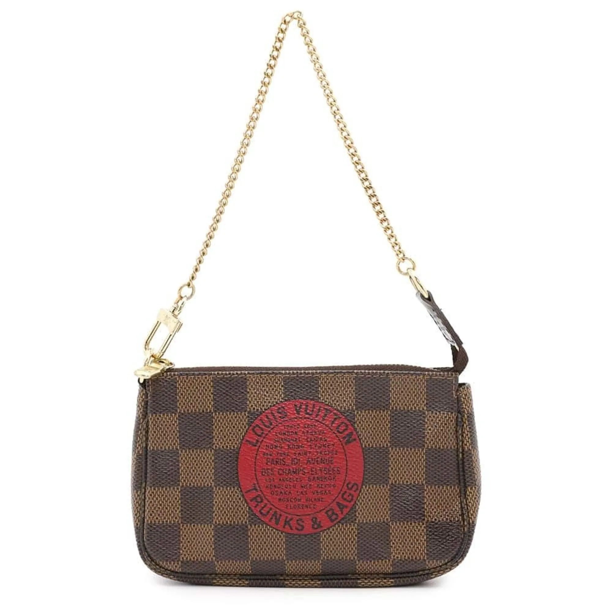 Louis Vuitton Damier Canvas Ebene Damier Canvas Pochette Pouch (Pre-Owned)