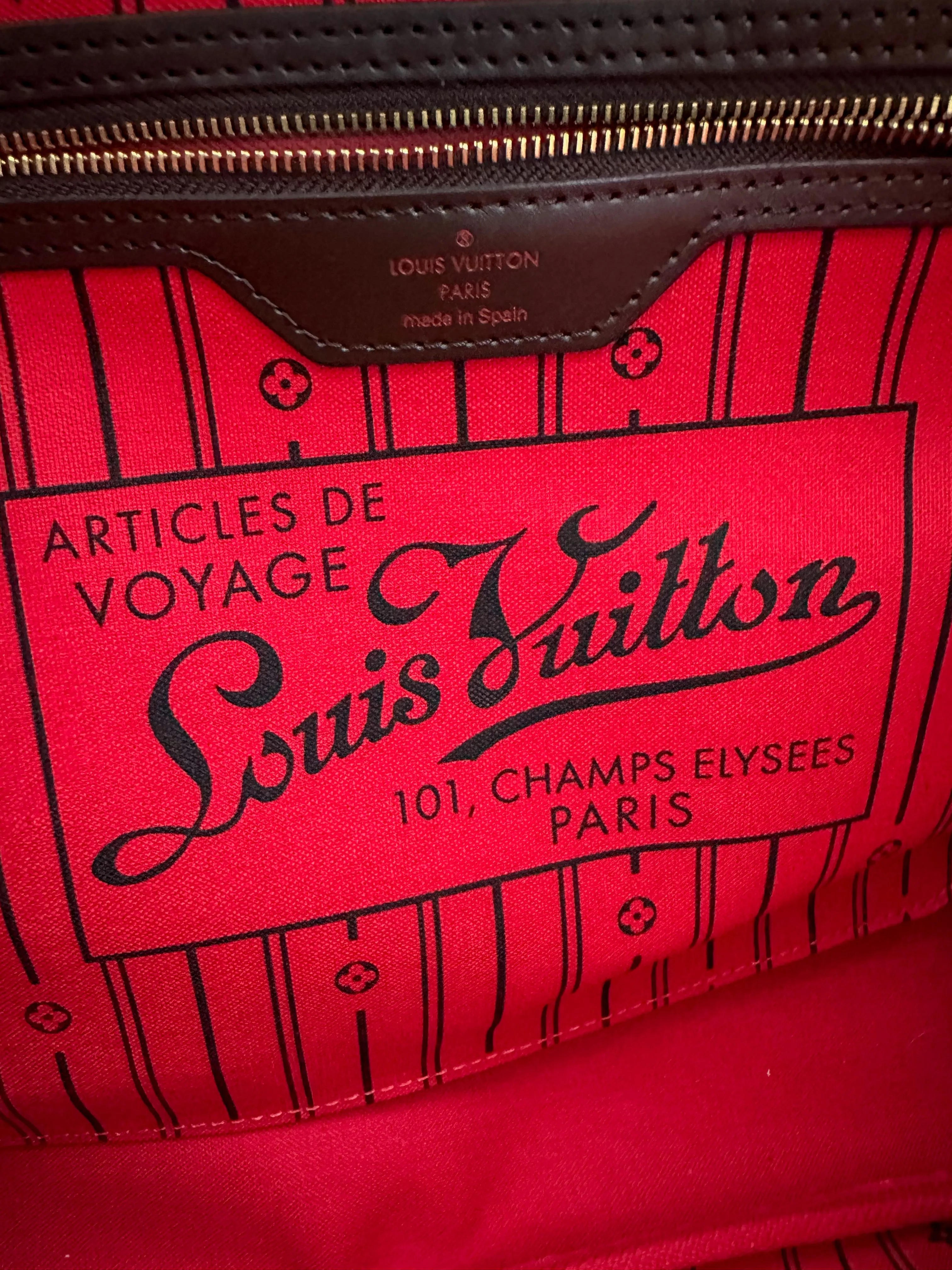 Louis Vuitton Damier Ebene Neverfull MM
