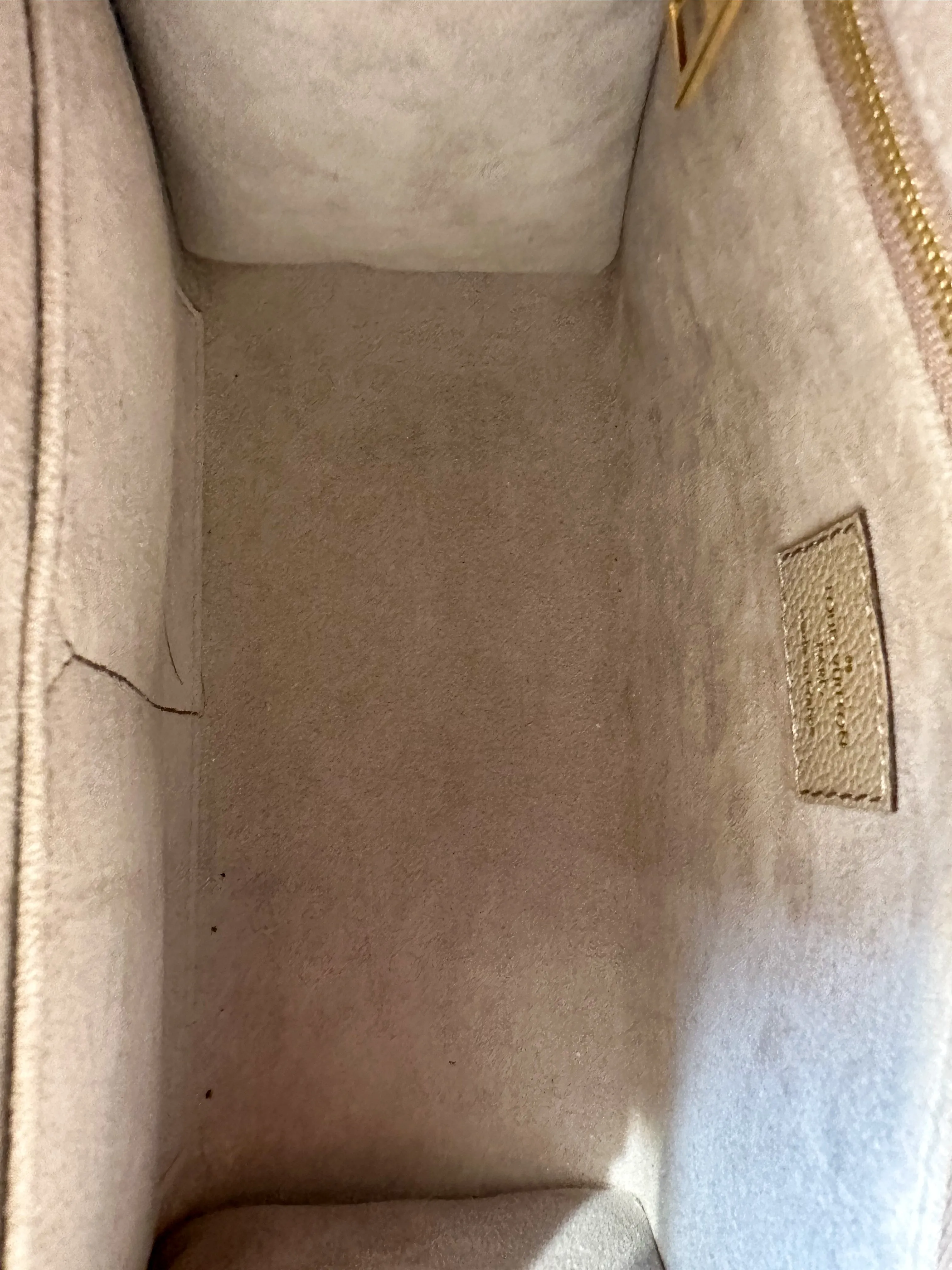 Louis Vuitton Dove & Cream Monogram Empreinte OnTheGo PM