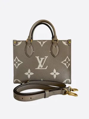 Louis Vuitton Dove & Cream Monogram Empreinte OnTheGo PM