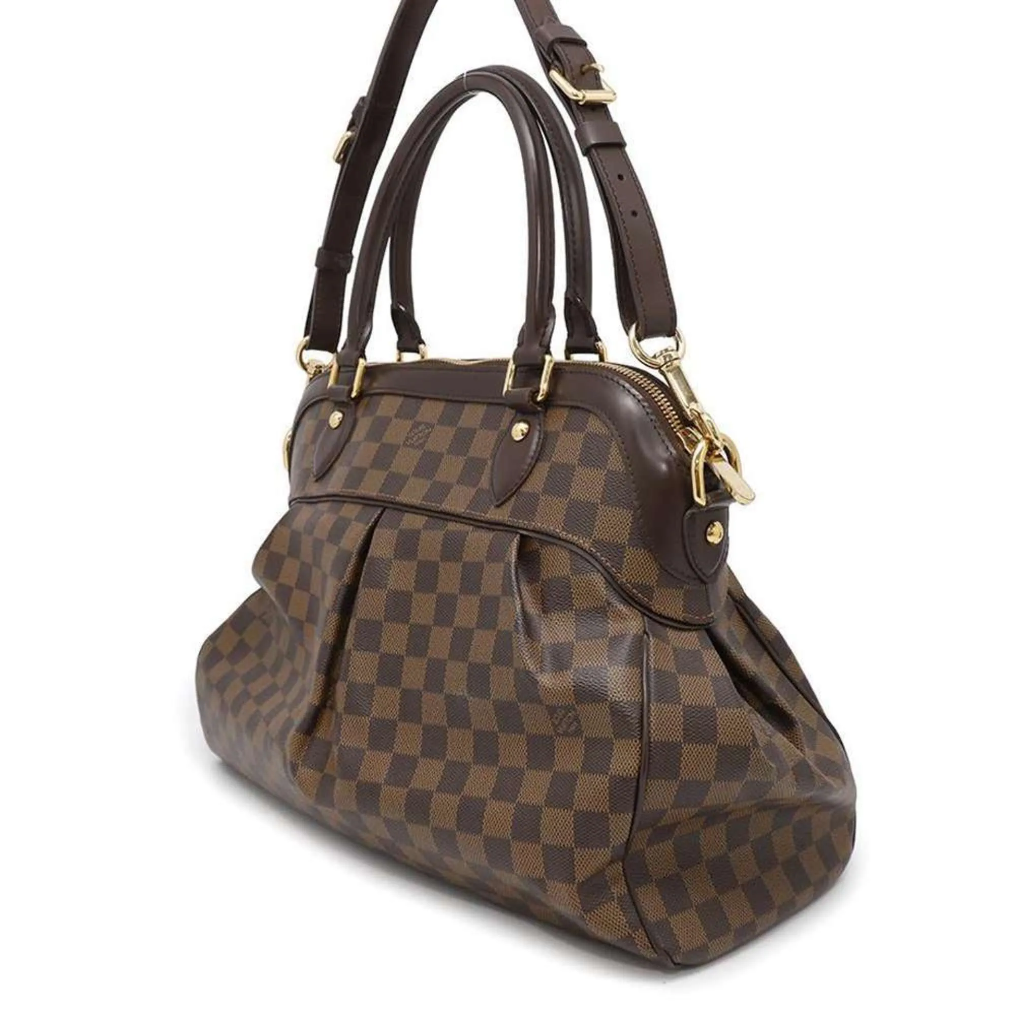 Louis Vuitton Ebene Color Damier Canvas Handbag (Pre-Owned)